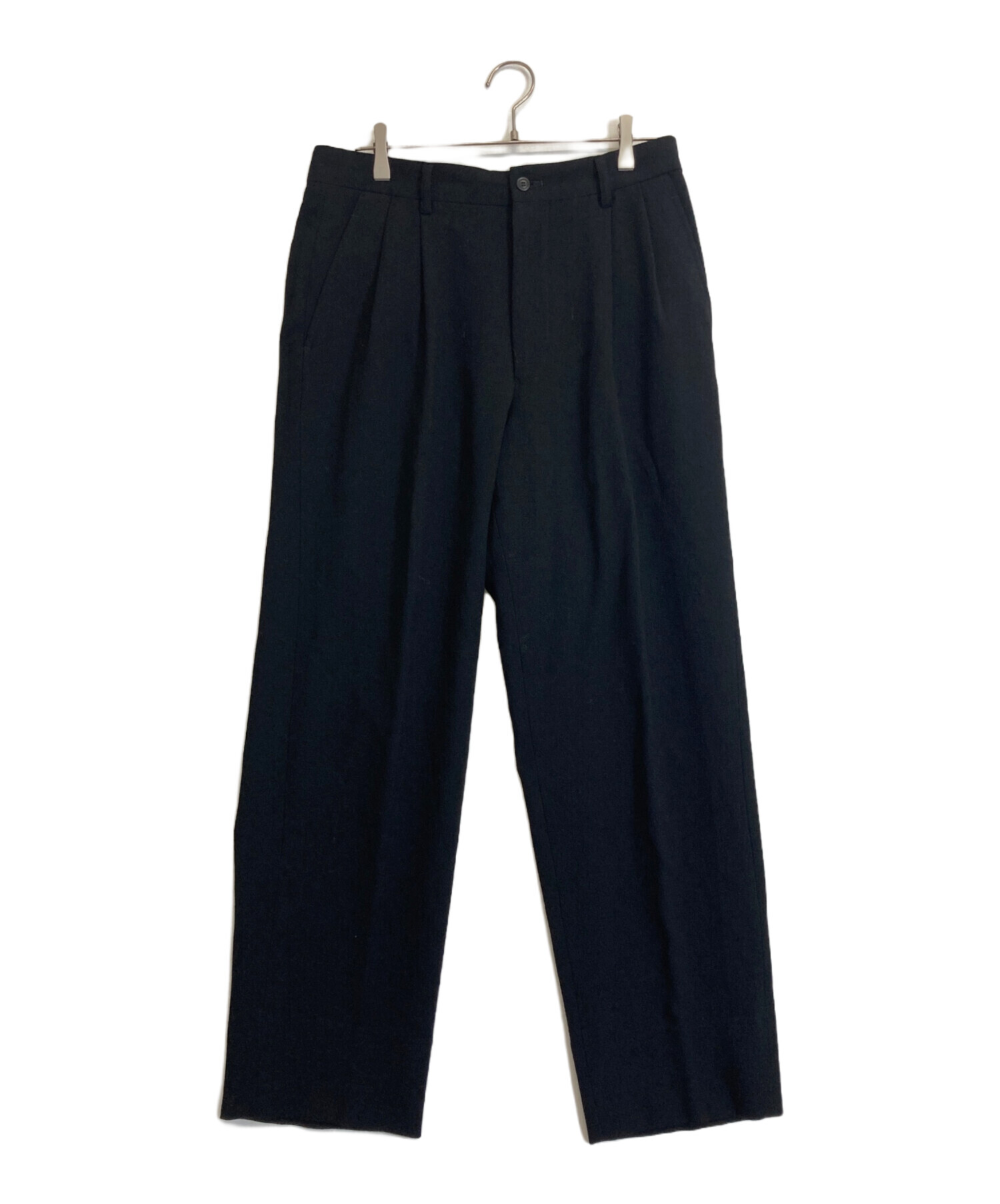 ISSEY MIYAKE MEN スラックス ワイドパンツ ウール レーヨン 中古・古着通販】ISSEY MIYAKE MEN (イッセイミヤケメン) ウール