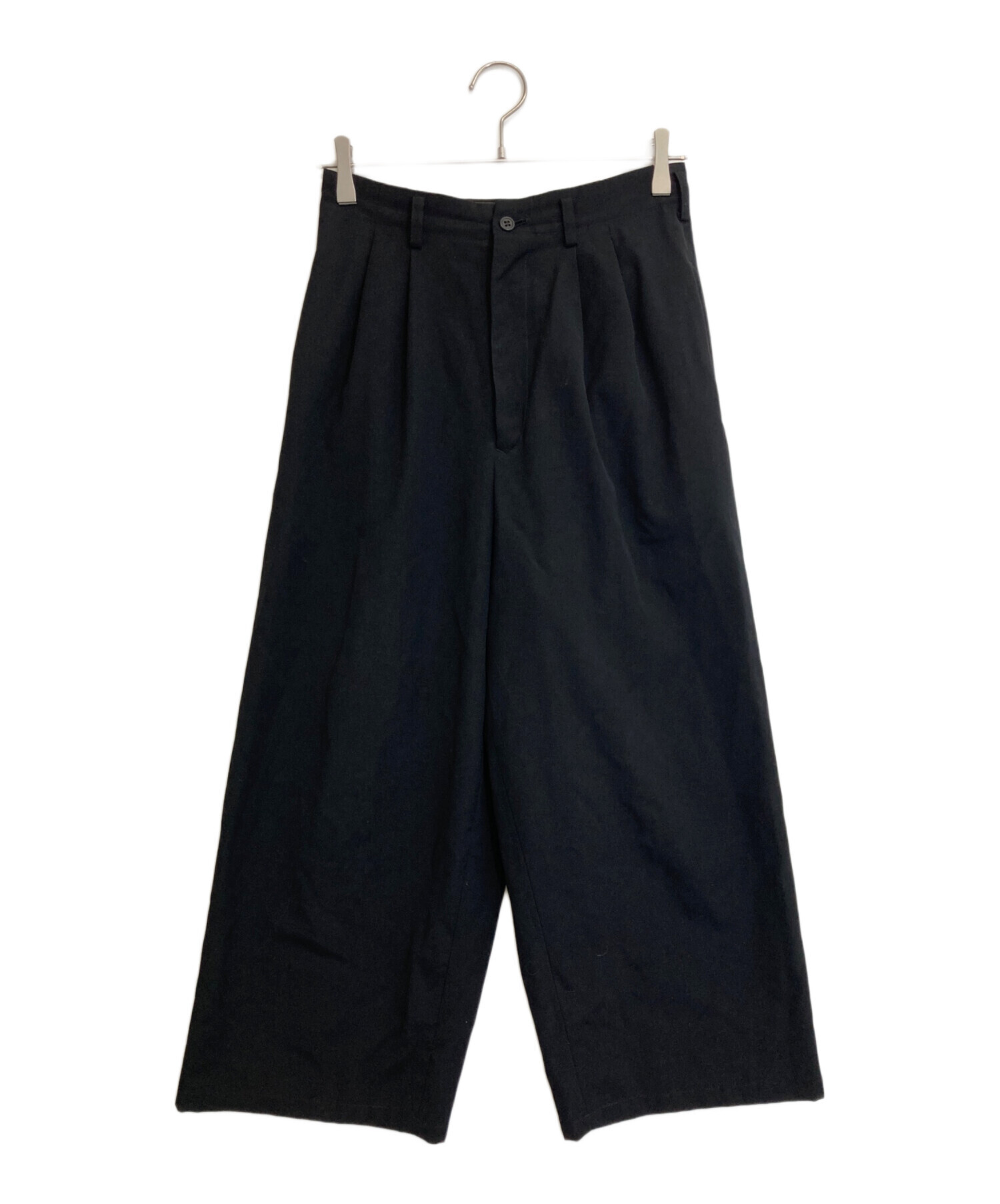 中古・古着通販】Y's (ワイズ) ワイドパンツ ブラック サイズ:記載なし