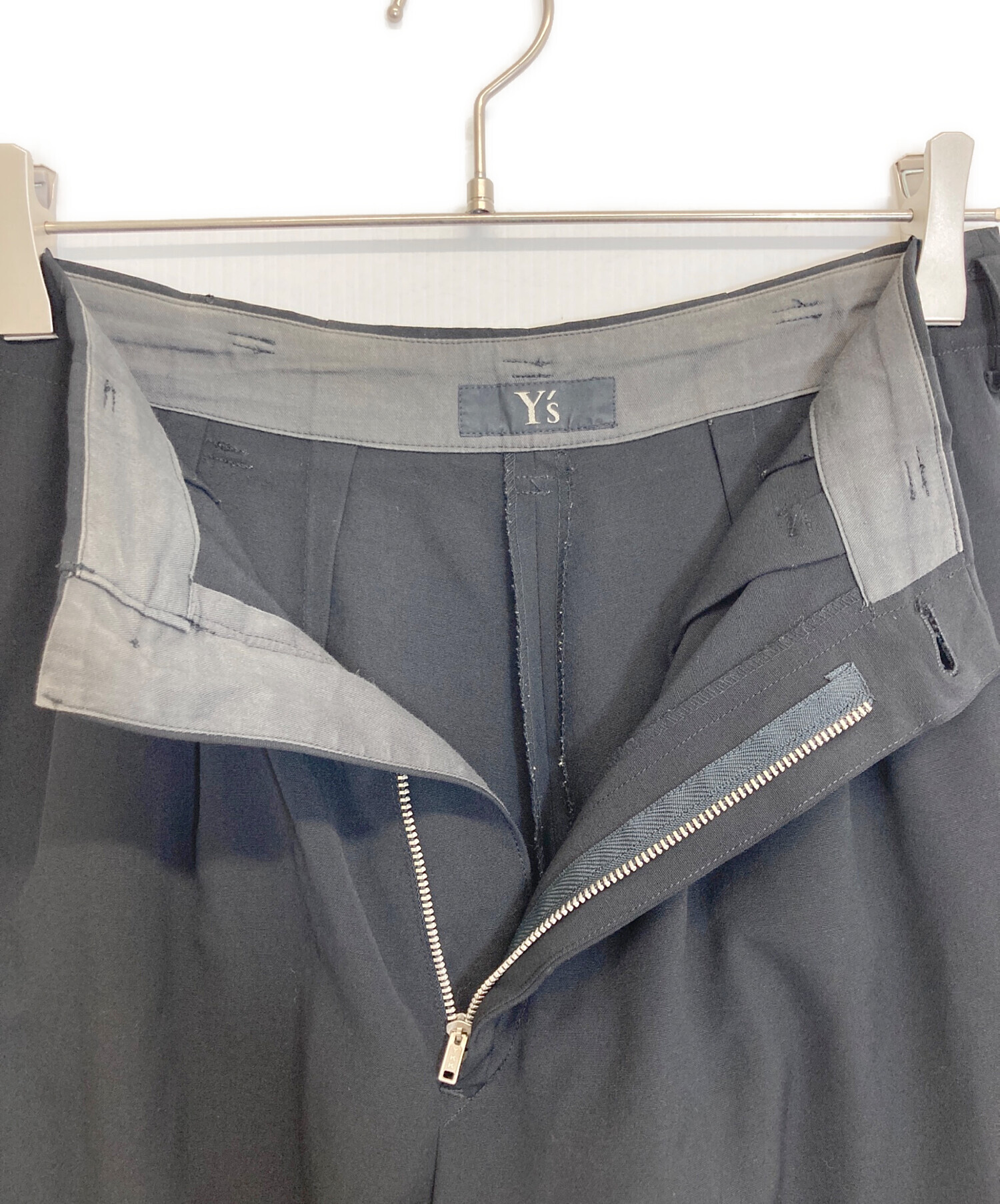 中古・古着通販】Y's (ワイズ) ワイドパンツ ブラック サイズ:記載なし