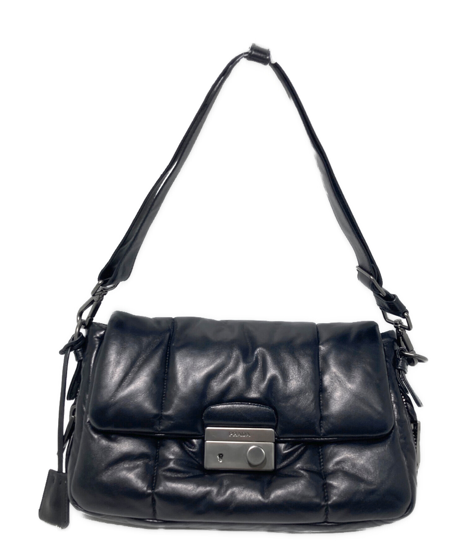 画像追加　PRADA　プラダ　ナッパ　テスート　リバーシブル　ボンバー 中古・古着通販】PRADA (プラダ) ナッパボンバーショルダーバッグ