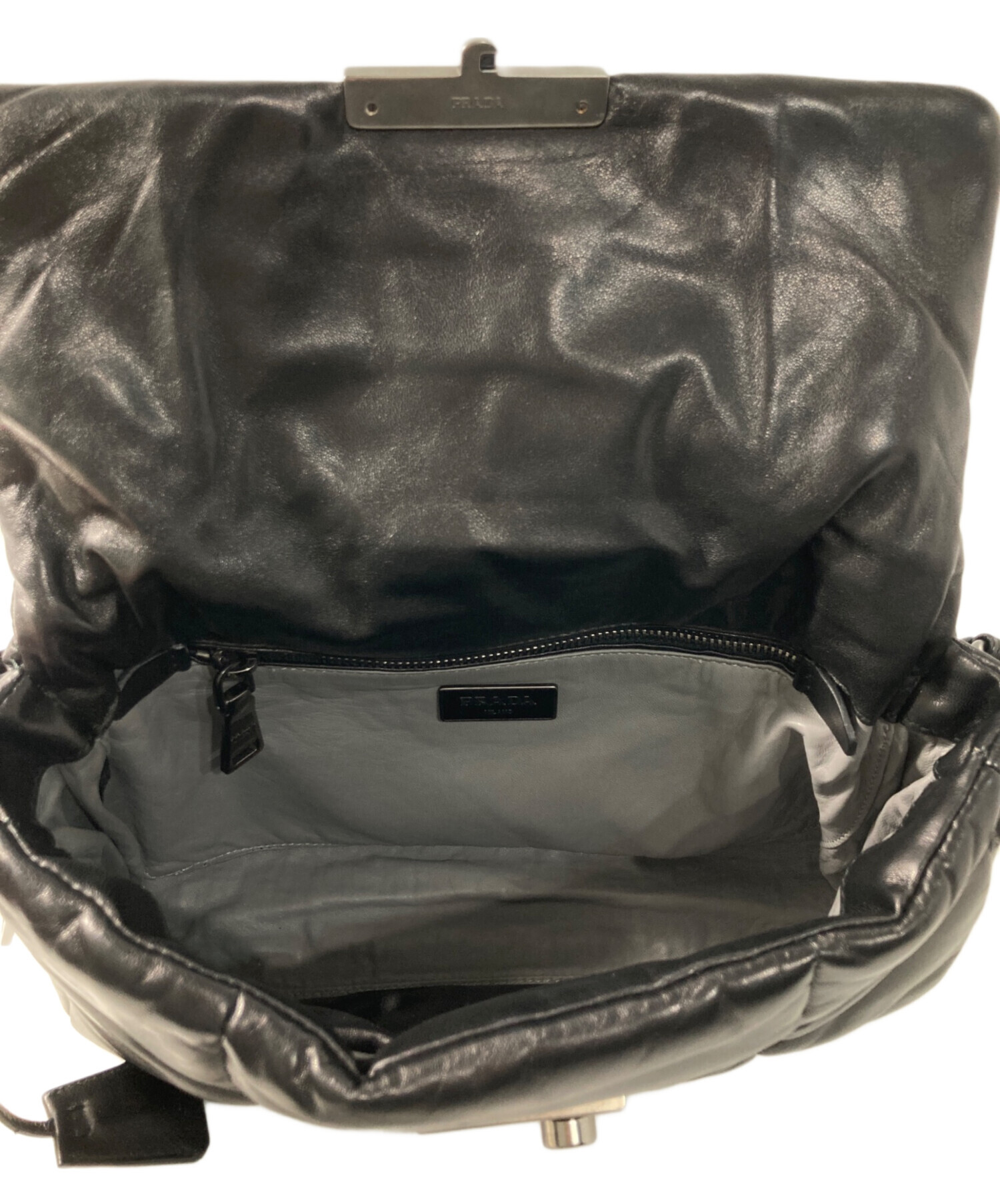 中古・古着通販】PRADA (プラダ) ナッパボンバーショルダーバッグ