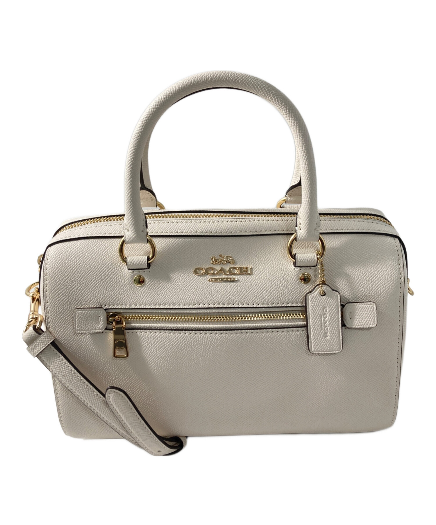 中古・古着通販】COACH (コーチ) 2WAYショルダーバッグ アイボリー 未 