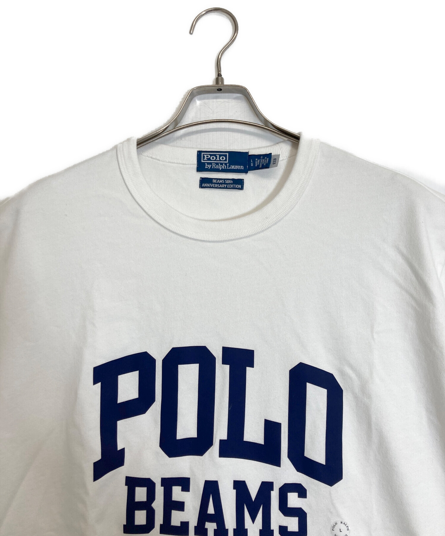 【BEAMS別注】ポロラルフローレンTシャツ ビッグシルエット 白 中古・古着通販】POLO RALPH LAUREN (ポロ・ラルフローレン) BEAMS
