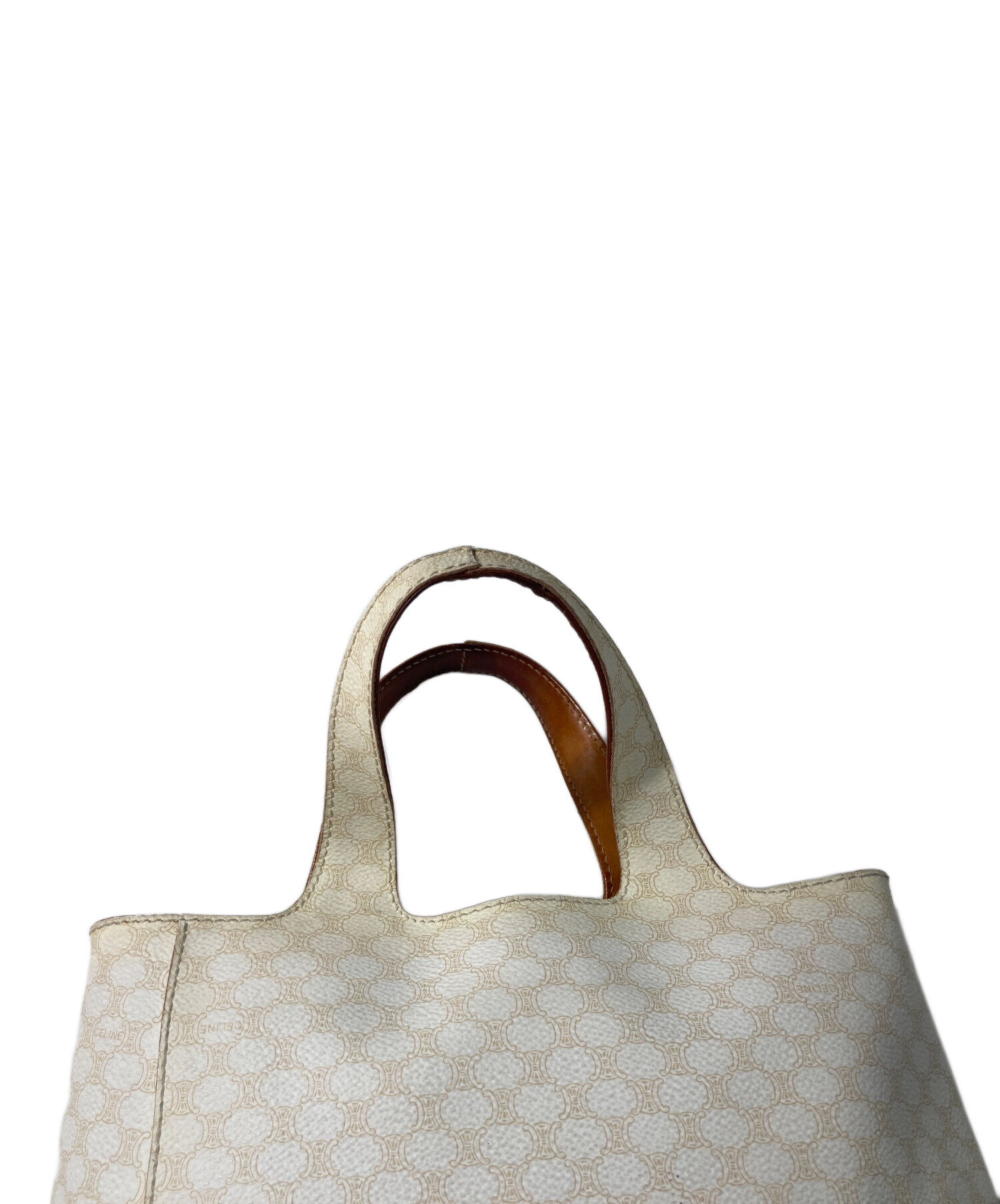 中古・古着通販】CELINE (セリーヌ) マカダム柄ハンドバッグ ベージュ