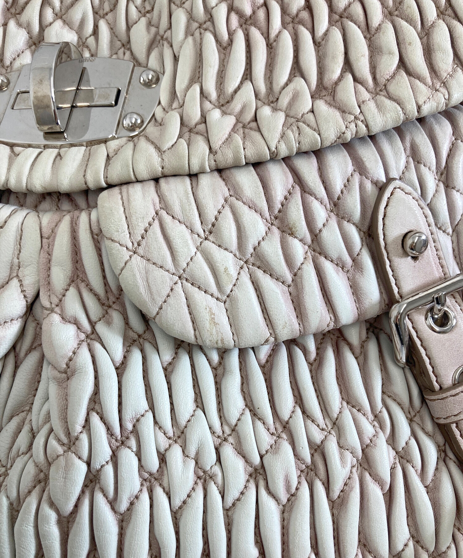 中古・古着通販】MIU MIU (ミュウミュウ) ナッパクリスタル2WAY