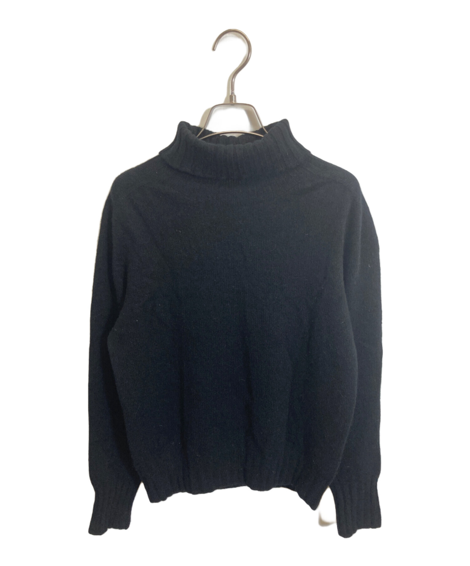 3473A美品 マーガレットハウエル カシミヤ混タートルネックニット 黒 M 中古・古着通販】MARGARET HOWELL (マーガレットハウエル