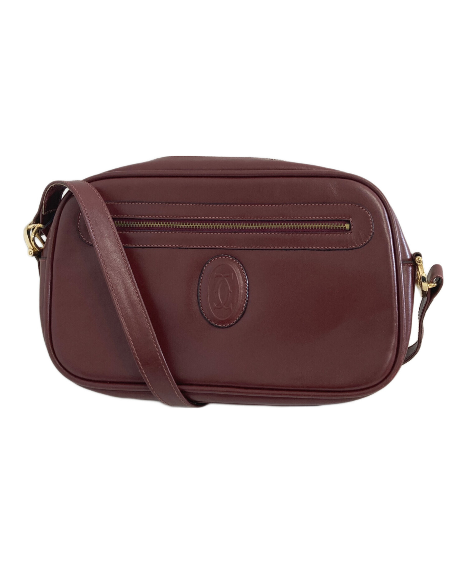 中古・古着通販】Cartier (カルティエ) ショルダーバッグ ボルドー