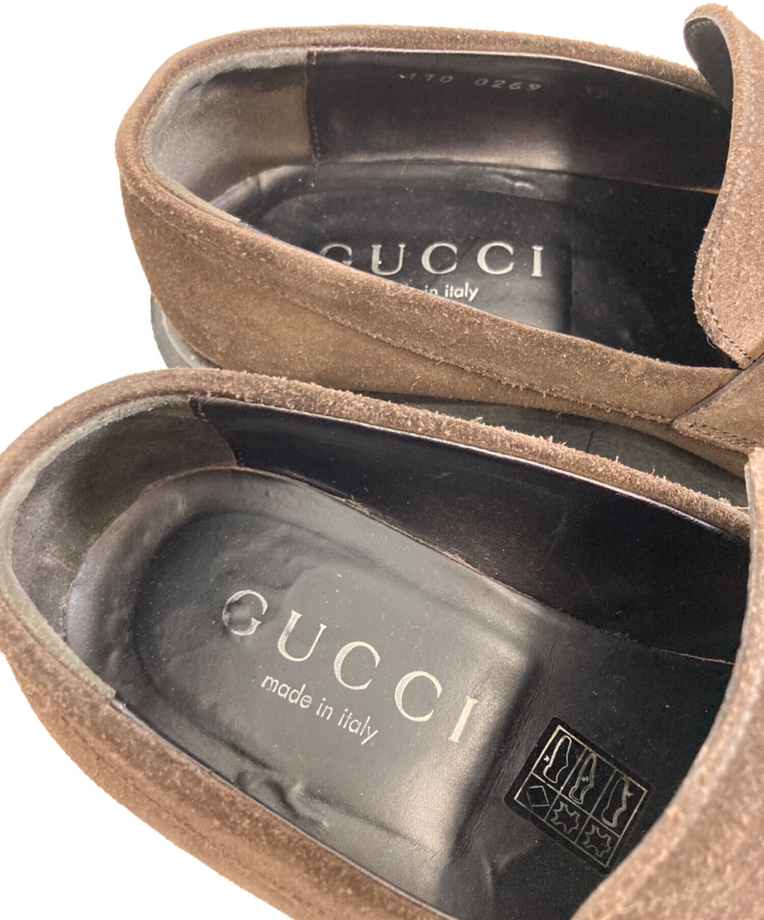 中古・古着通販】GUCCI (グッチ) スウェードホースビットローファー