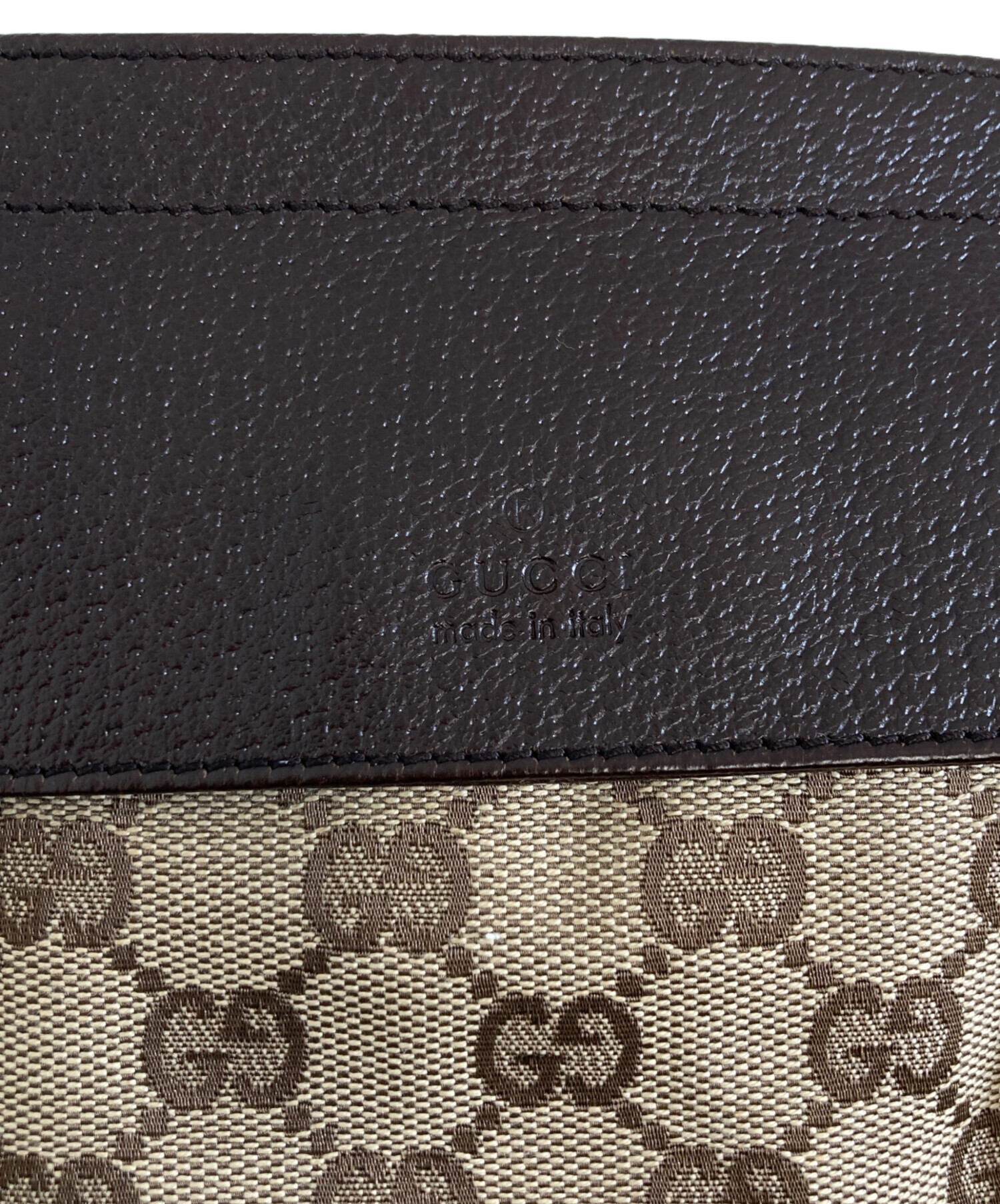 中古・古着通販】GUCCI (グッチ) GGキャンバスウエストポーチ ベージュ