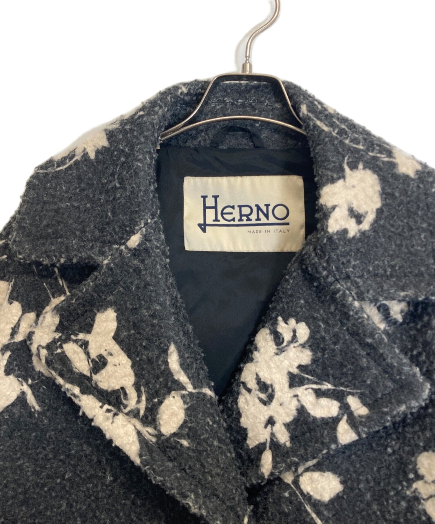 中古・古着通販】HERNO (ヘルノ) ループツイードコート グレー サイズ
