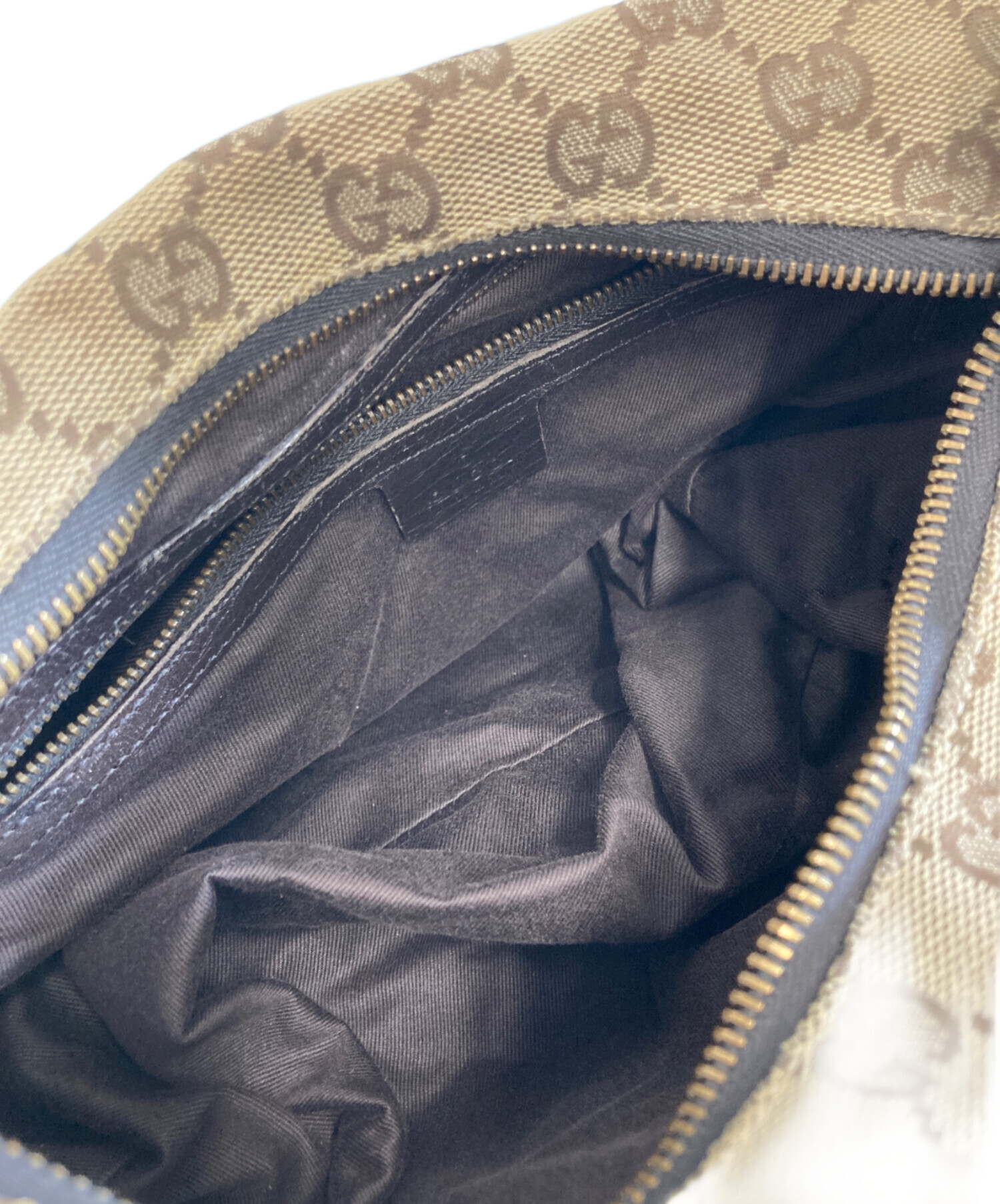 中古・古着通販】GUCCI (グッチ) GGキャンバスハンドバッグ ブラウン