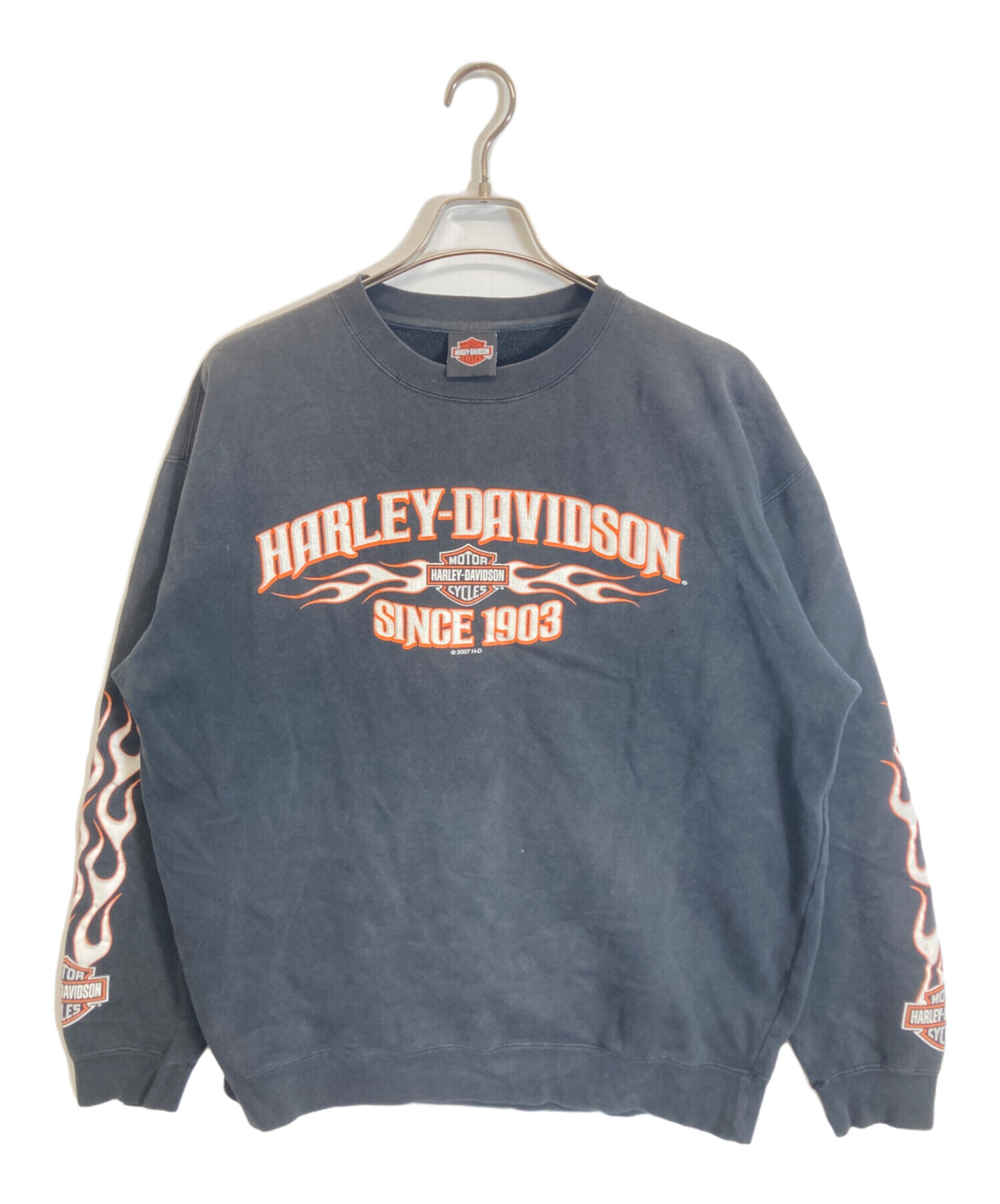 【ハーレーダビッドソン】プリントスウェット　トレーナー　XL グレー　00s p 中古・古着通販】HARLEY-DAVIDSON (ハーレーダビッドソン) プリント