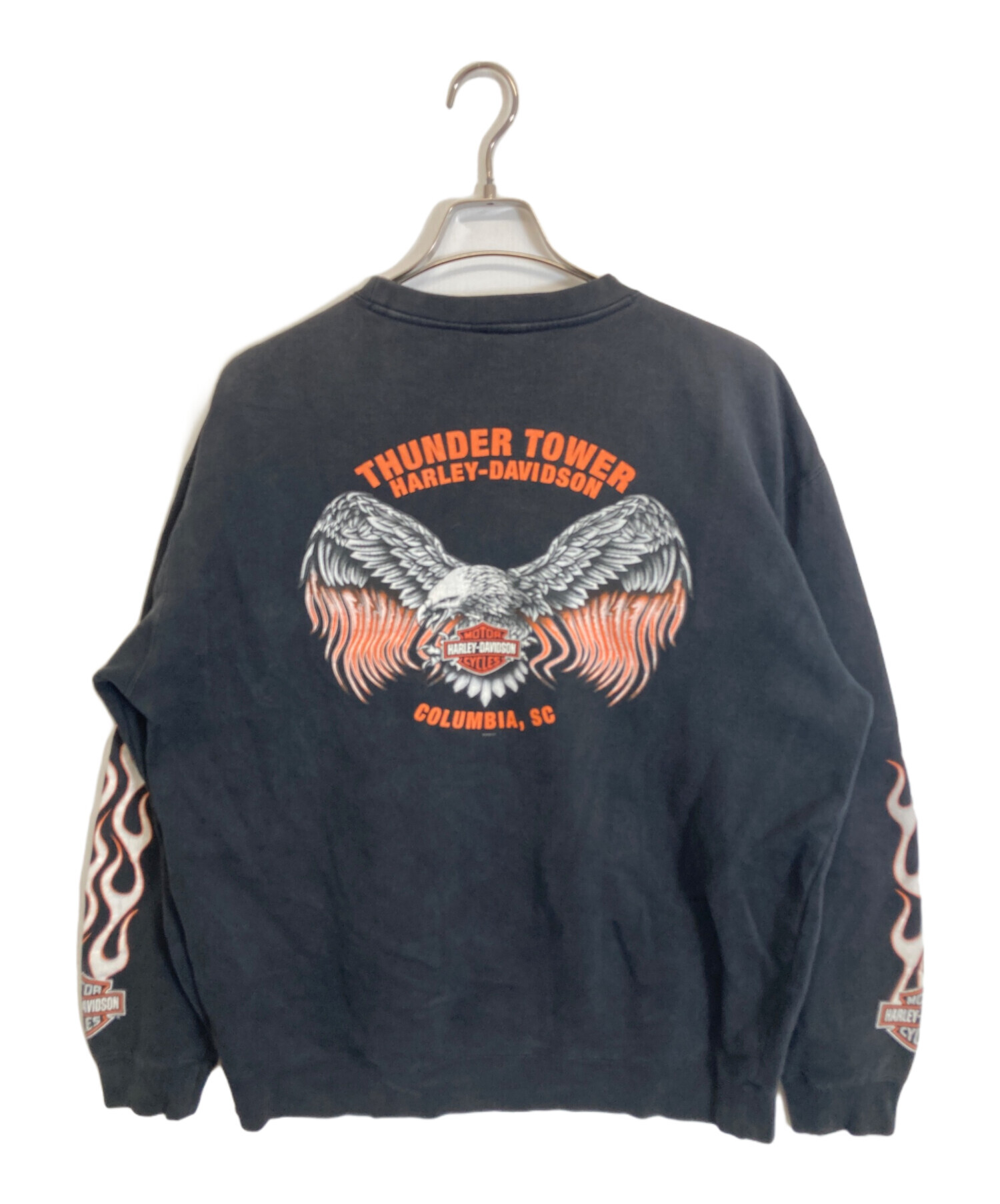 【超スペシャル】90's HARLEY-DAVIDSON 袖フレイム スウェット 中古・古着通販】HARLEY-DAVIDSON (ハーレーダビッドソン) プリント