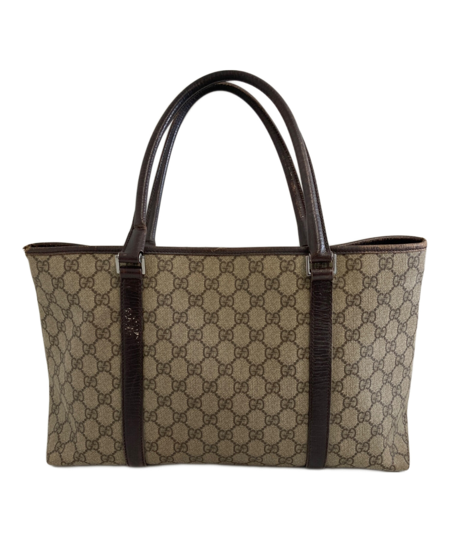 【美品】GUCCI GGスプリーム トートバッグ 中古・古着通販】GUCCI (グッチ) GGスプリーム トートバッグ ベージュ