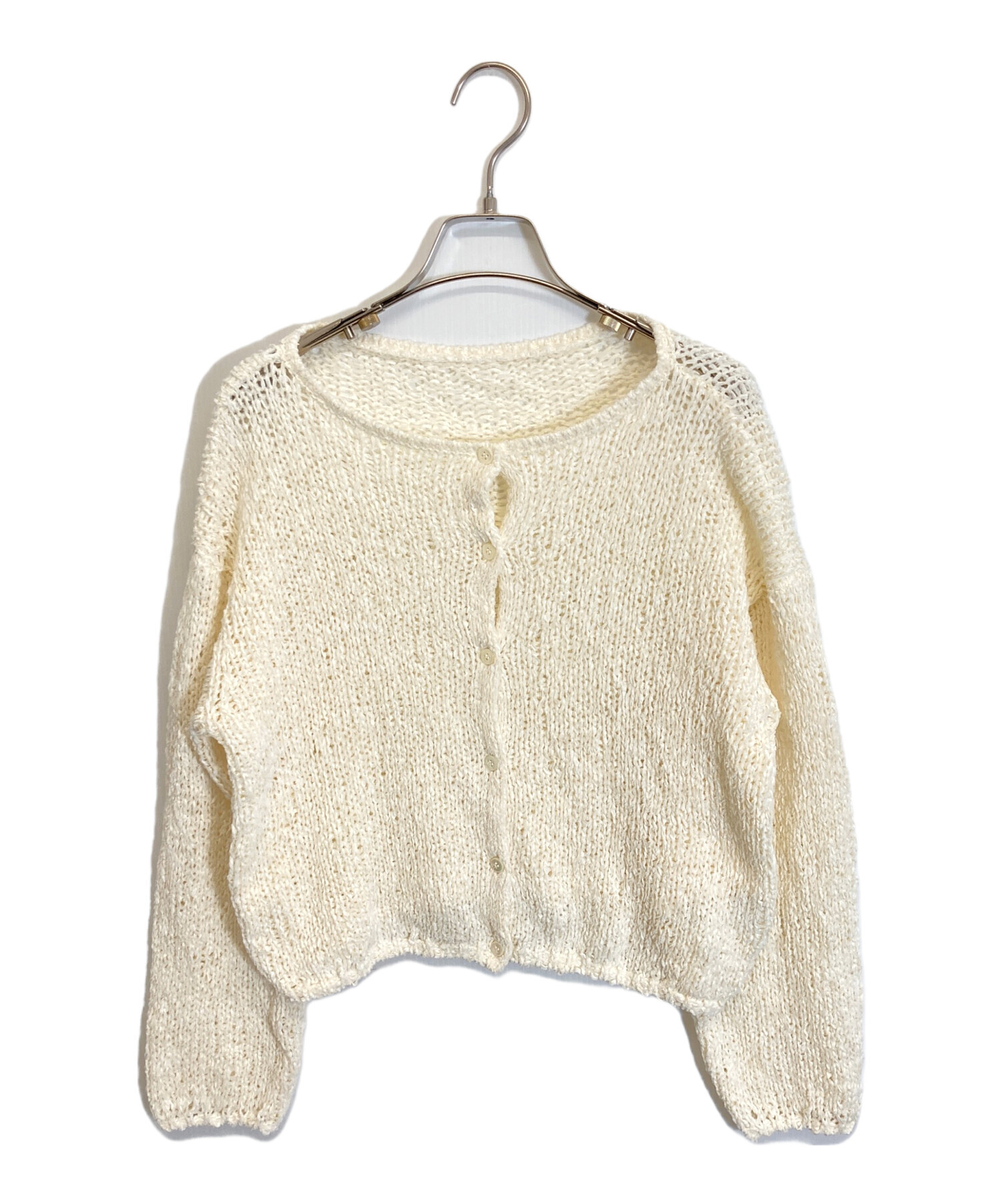 7/15迄★新品未使用タグ付き　Plage Fringe yarn カーディガン 中古・古着通販】Plage (プラージュ) Fringe yarn カーディガン