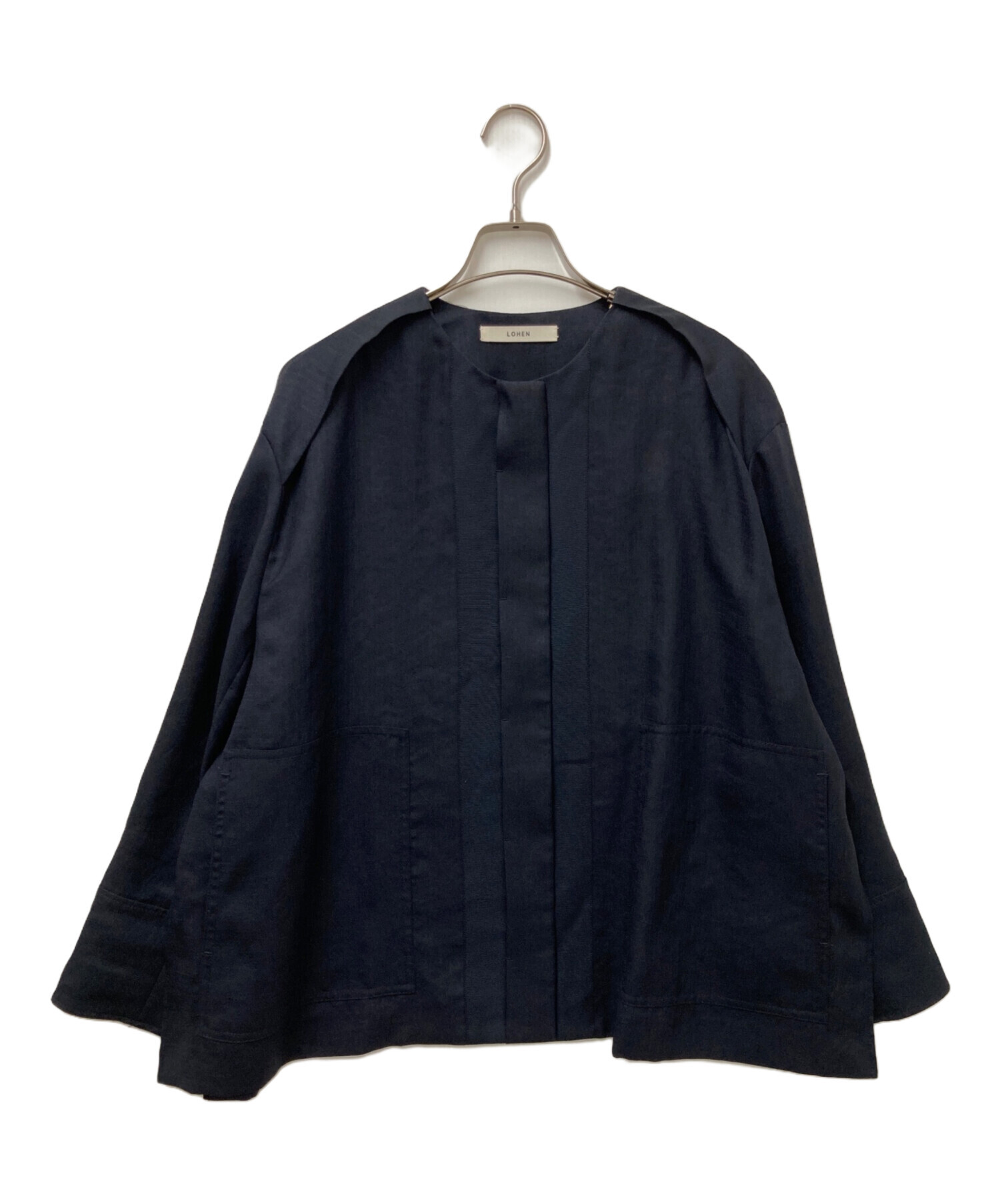 中古・古着通販】LOHEN (ローヘン) No Collar Tent Silhouette Coat