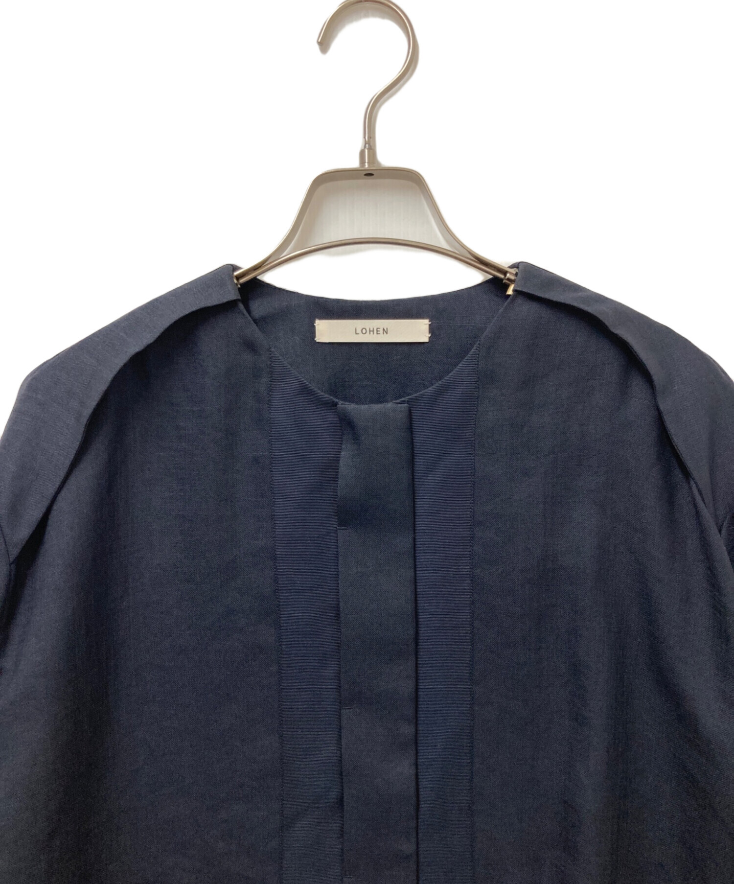 中古・古着通販】LOHEN (ローヘン) No Collar Tent Silhouette Coat