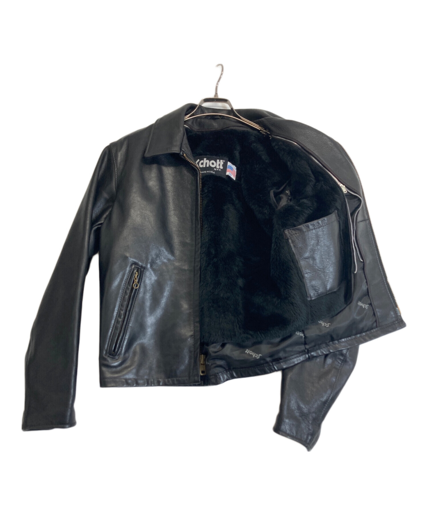 中古・古着通販】Schott (ショット) ライナー付きシングルライダース