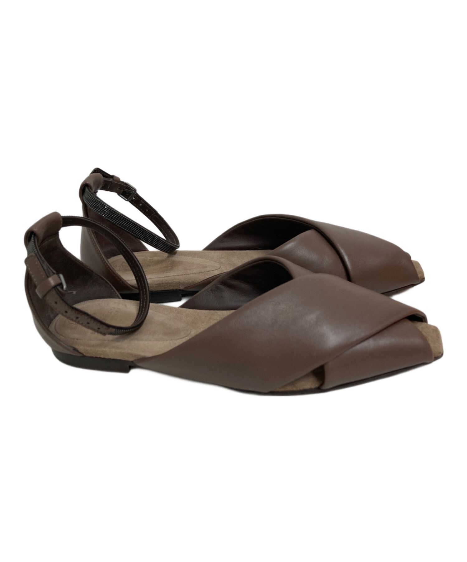 BRUNELLO CUCINELLI ブルネロクチネリ　サンダル　スクエア 中古・古着通販】BRUNELLO CUCINELLI (ブルネロクチネリ) モニーレ