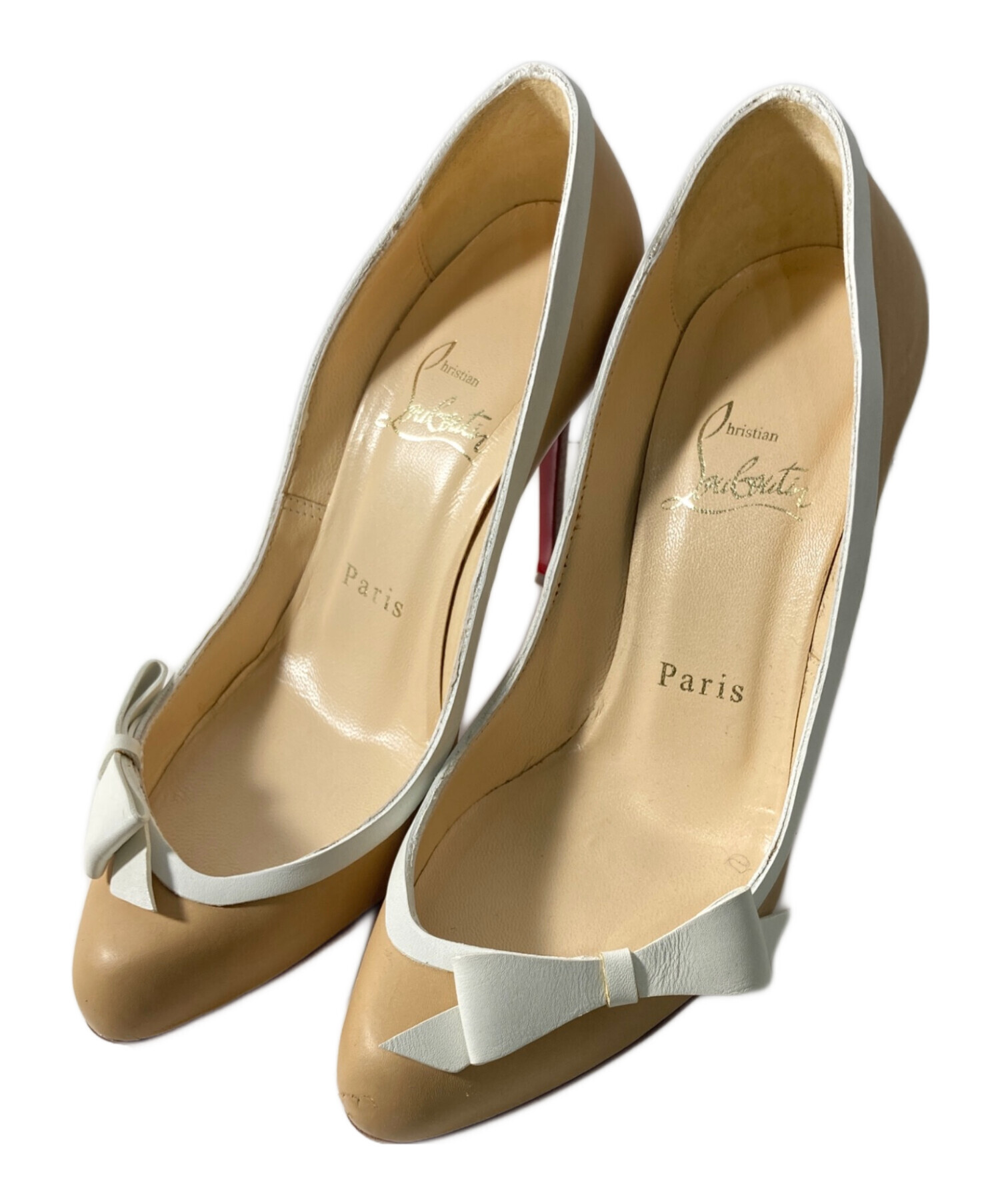 【美品】Christian Louboutin　クリスチャンルブタン　ベージュ 中古・古着通販】Christian Louboutin (クリスチャン・ルブタン) DELIO
