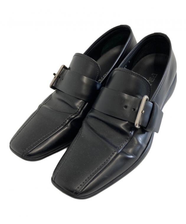 PRADA プラダ レザー ドレスシューズ ブラック 中古・古着通販】PRADA (プラダ) レザーシューズ ブラック サイズ:8