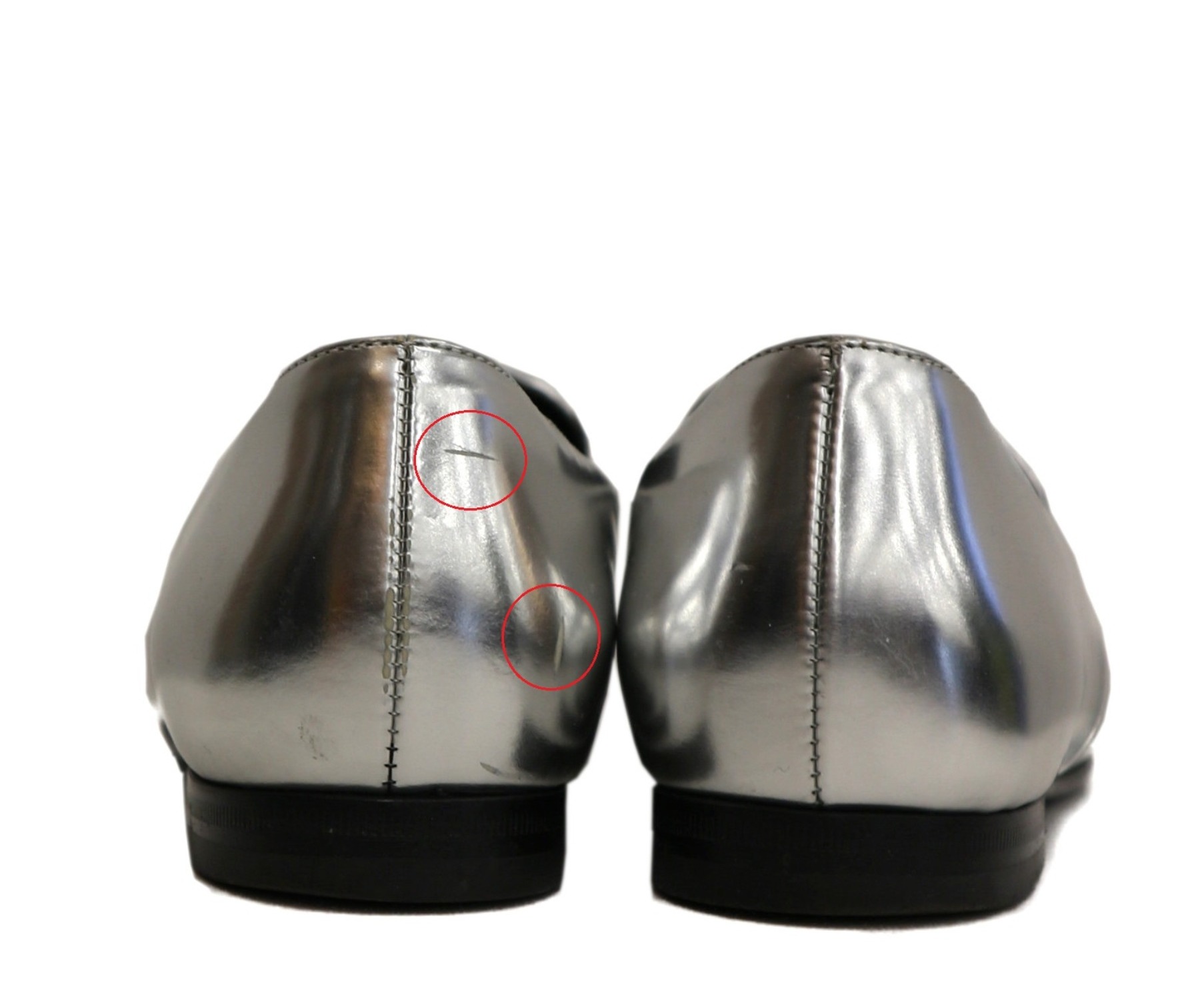 中古・古着通販】GUCCI (グッチ) ホースビットローファー シルバー