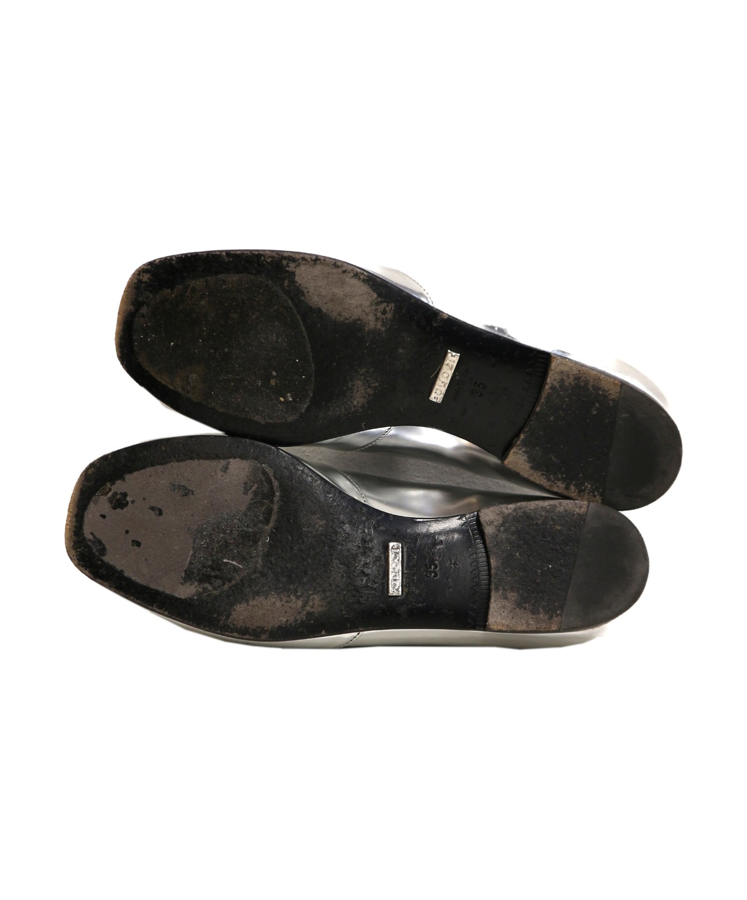 中古・古着通販】GUCCI (グッチ) ホースビットローファー シルバー