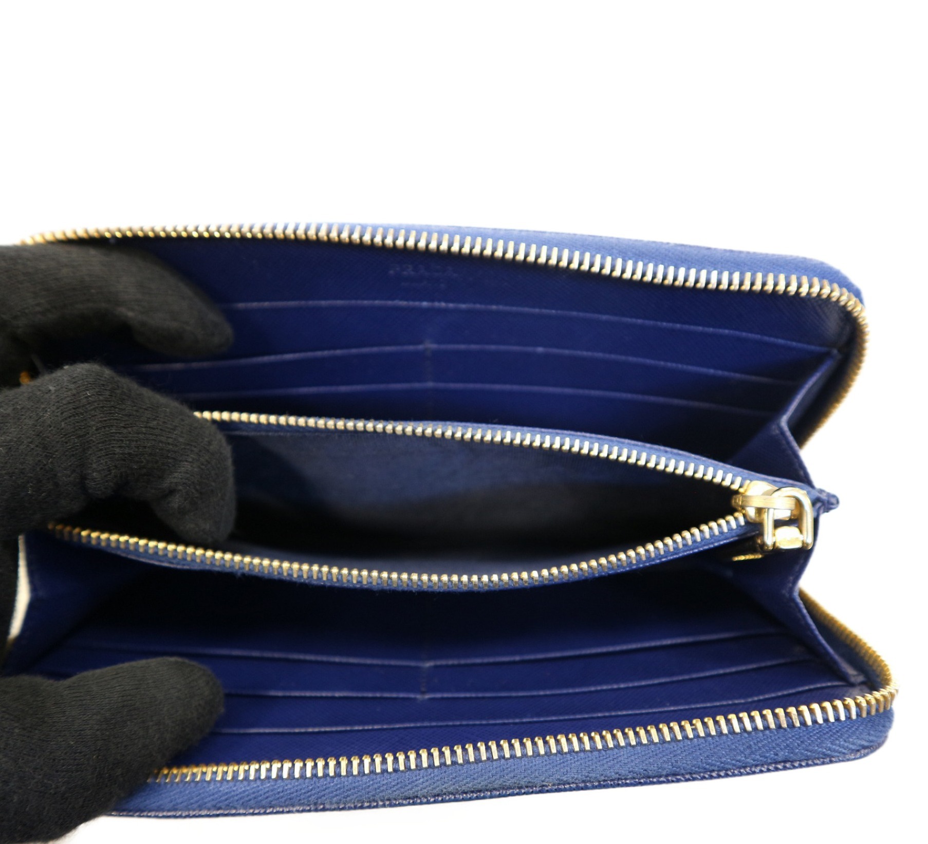 中古・古着通販】PRADA (プラダ) SAFFIANO BORCHI ブルー｜ブランド 