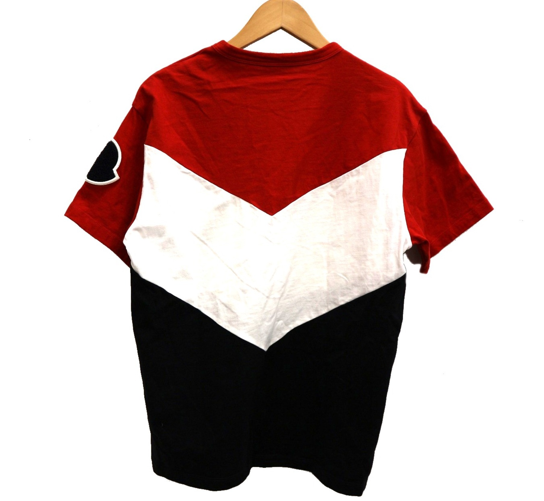 MONCLER / Tシャツ/M/コットン/レッド/E10918001000 839E10918001000 8 中古・古着通販】MONCLER (モンクレール) Tシャツ レッド サイズ:XS