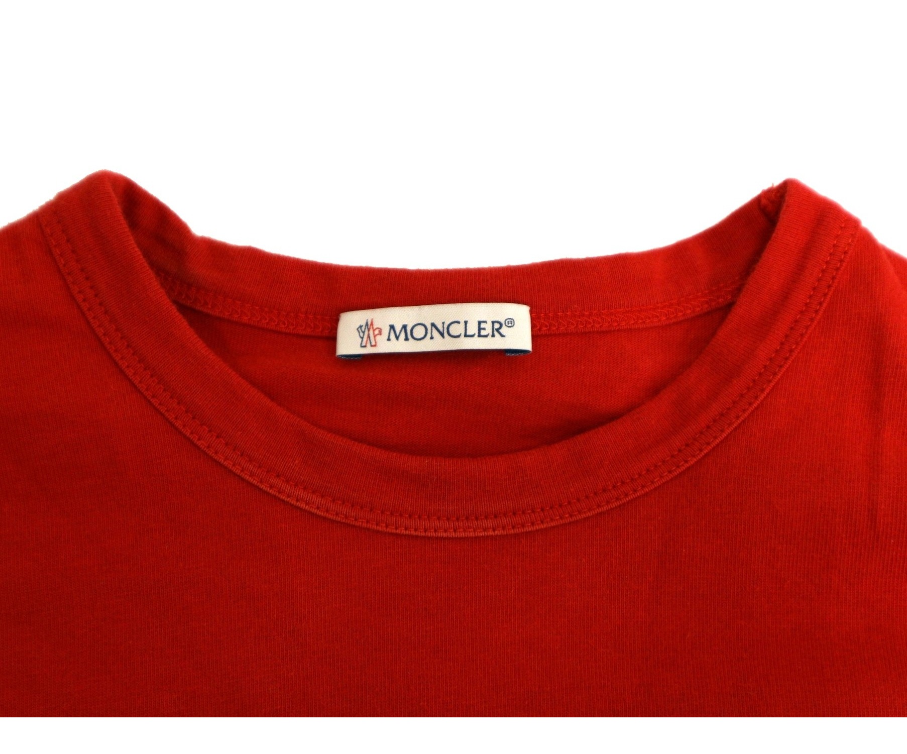 MONCLER / Tシャツ/M/コットン/レッド/E10918001000 839E10918001000 8 中古・古着通販】MONCLER (モンクレール) Tシャツ レッド サイズ:XS