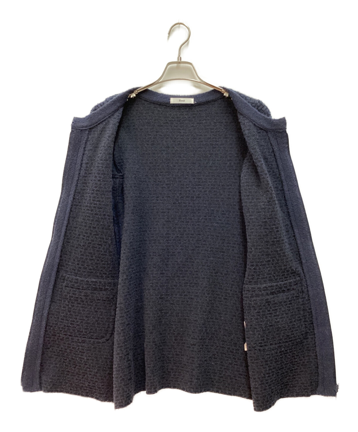 中古・古着通販】Rene (ルネ) ジップワンピース ネイビー サイズ 中古・古着通販】Rene (ルネ) ジップワンピース ネイビー サイズ