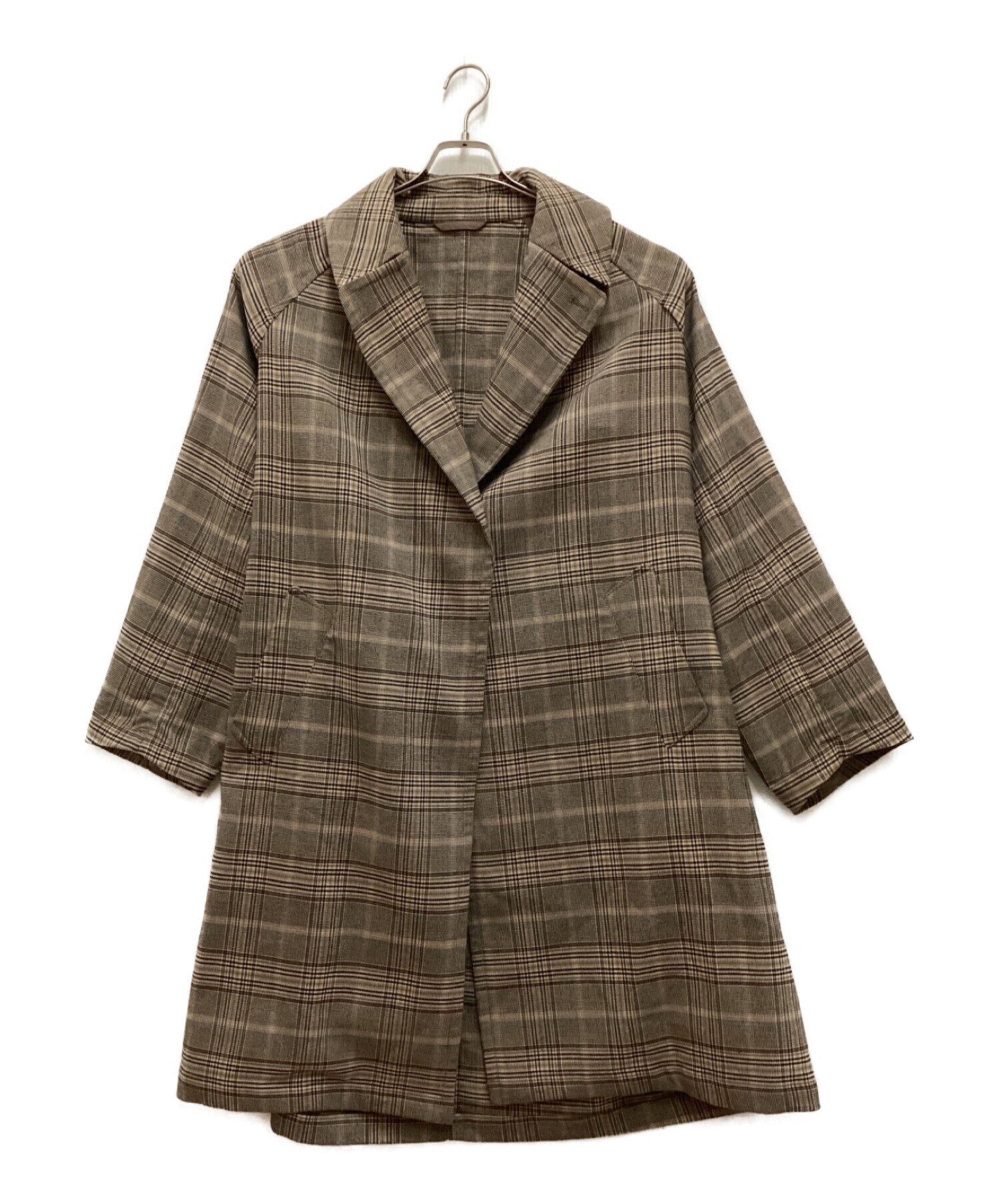 ベルト付き★レトロチェックコート 中古・古着通販】BEAMS HEART (ビームスハート) ベルト付き オーバー