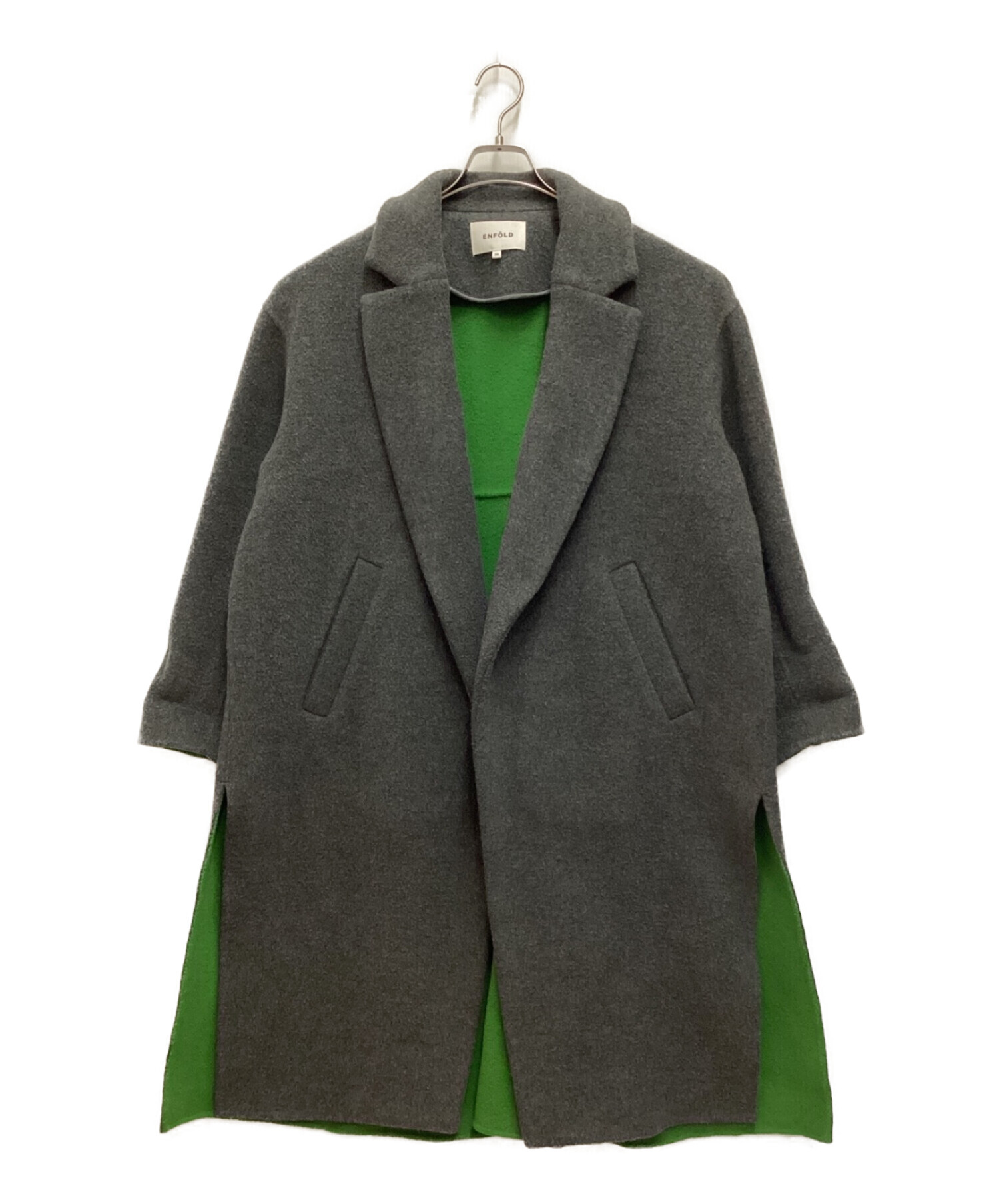 ENFOLDエンフォルド2018AWダブルビーバースリットオーバコート ENFOLD