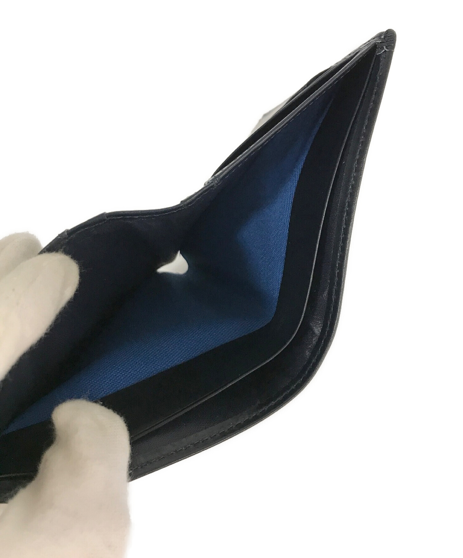 kitamura 二つ折り財布 牛革製 ダークブルー 新品未使用品 中古・古着通販】KITAMURA (キタムラ) 2つ折り財布 ネイビー