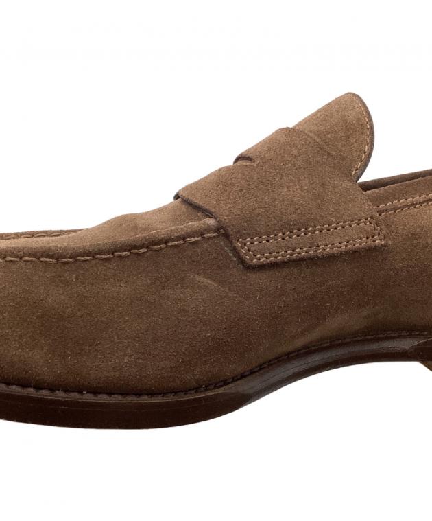 中古・古着通販】Santoni (サントーニ) スウェードローファー ブラウン
