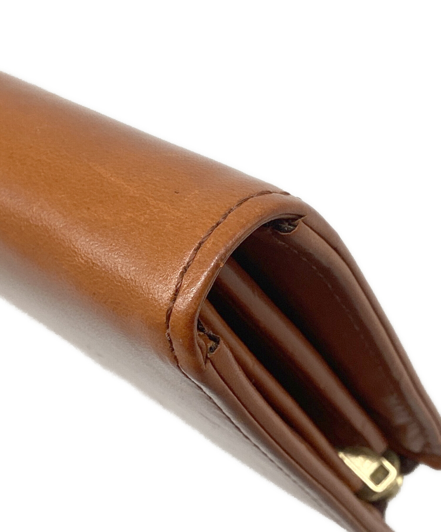 SLOW ブラウン レザー 長財布 古着 アメカジ ヴィンテージ 中古・古着通販】SLOW (スロウ) 長財布 L字ジップ レザー ブラウン
