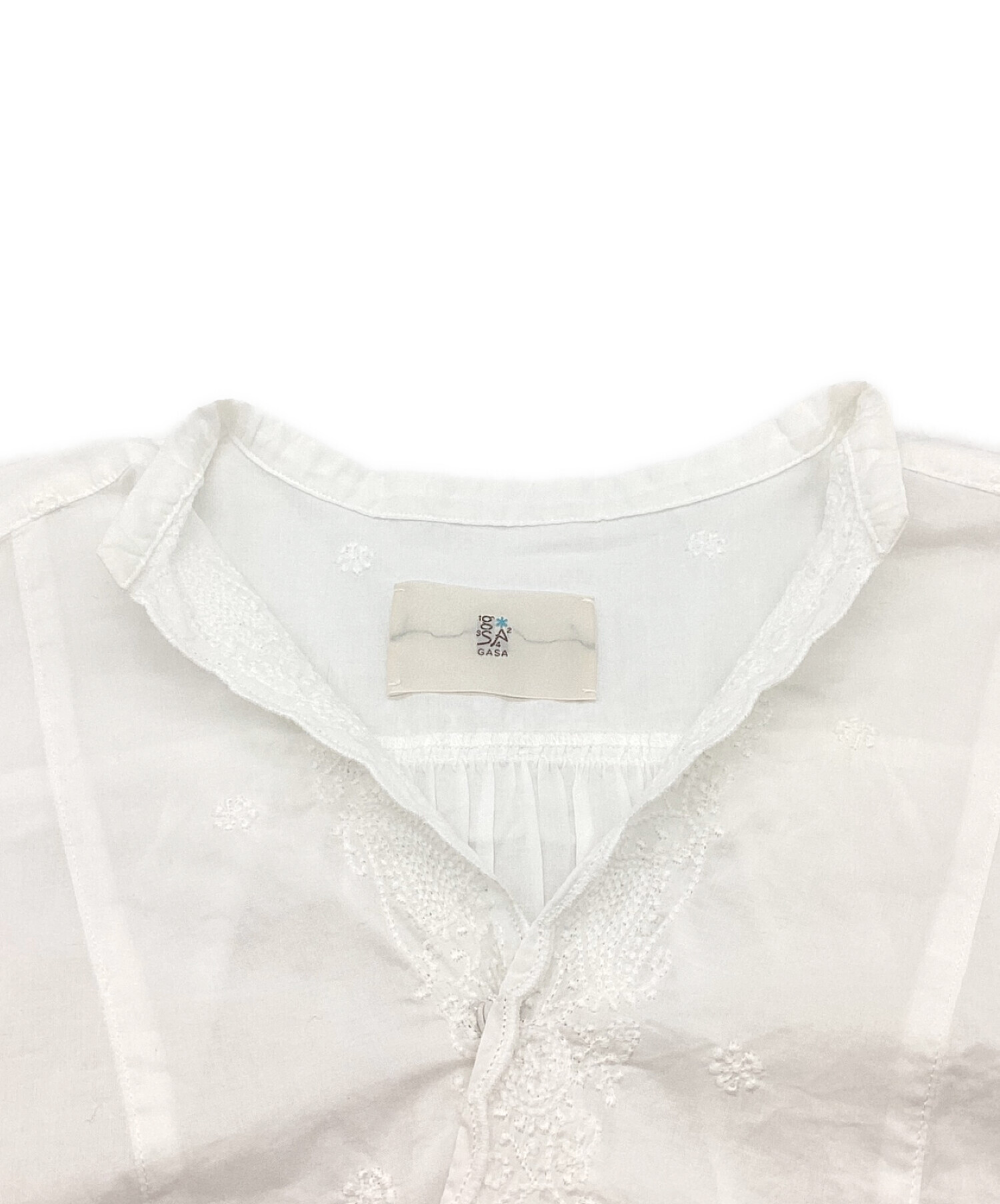 中古・古着通販】GASA* (ガサ) ふたりの木 レースブラウス しらゆき と