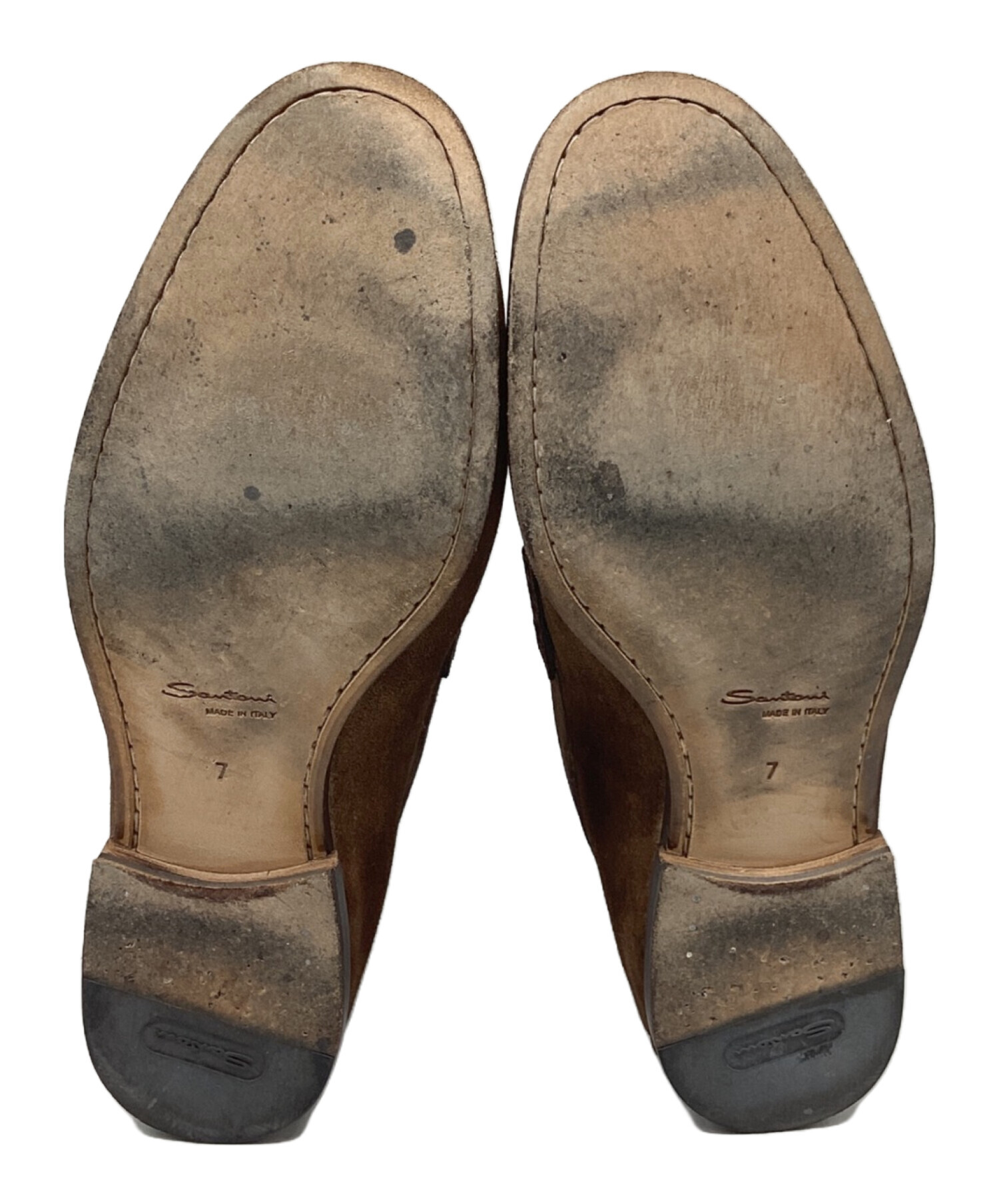中古・古着通販】Santoni (サントーニ) USED加工スウェードローファー