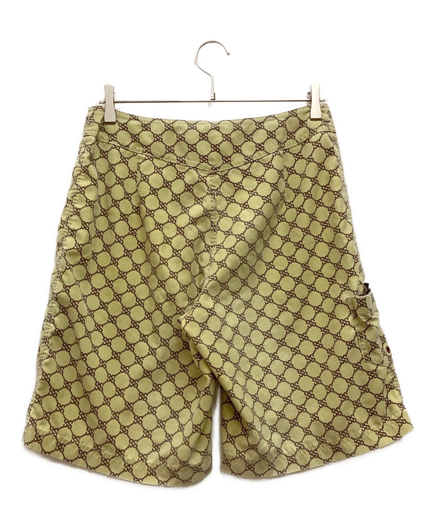 中古・古着通販】stussy (ステューシー) 古着SS柄ハーフパンツ 紺タグ 