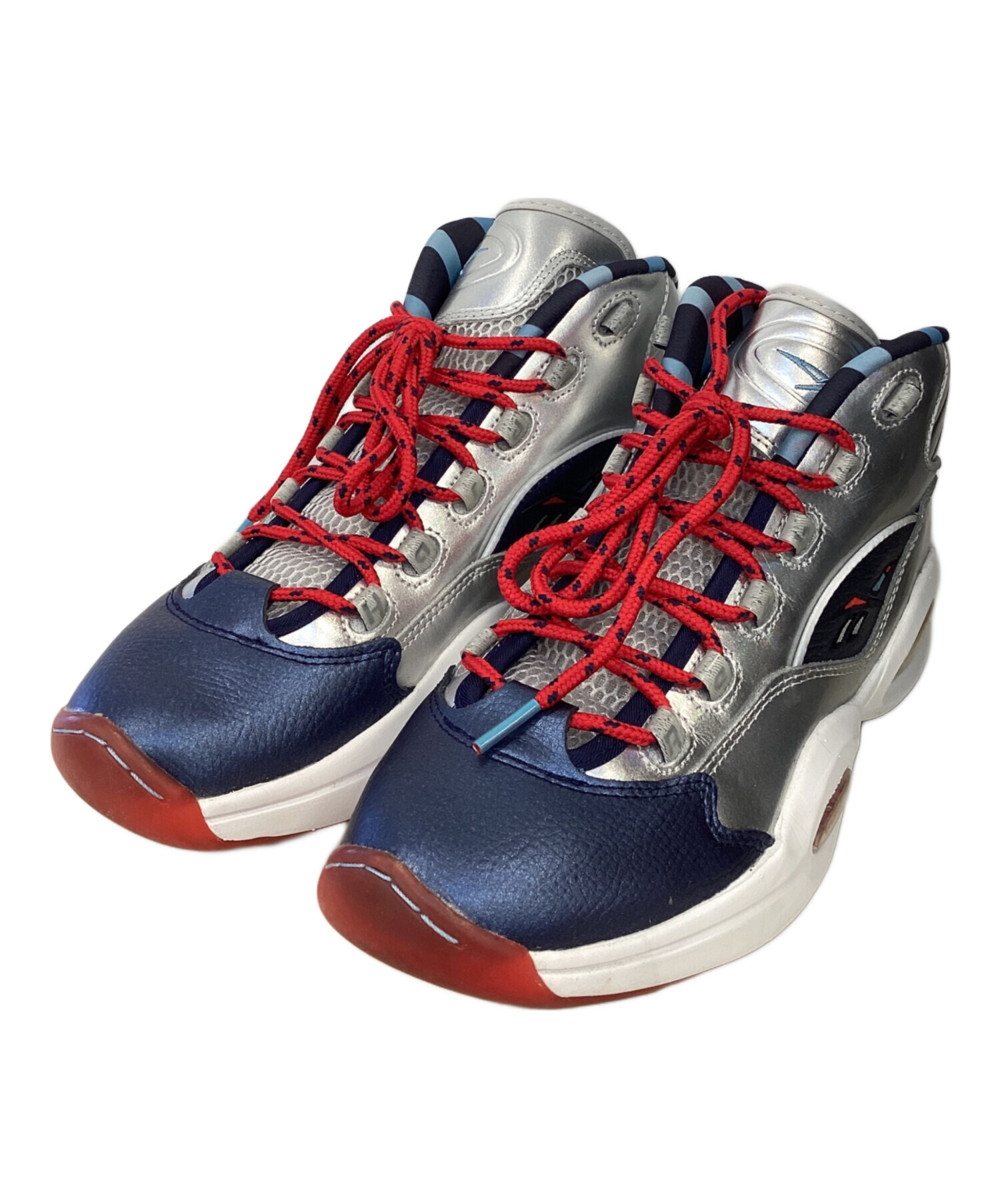 中古・古着通販】REEBOK (リーボック) QUESTION MID シルバー×ブルー