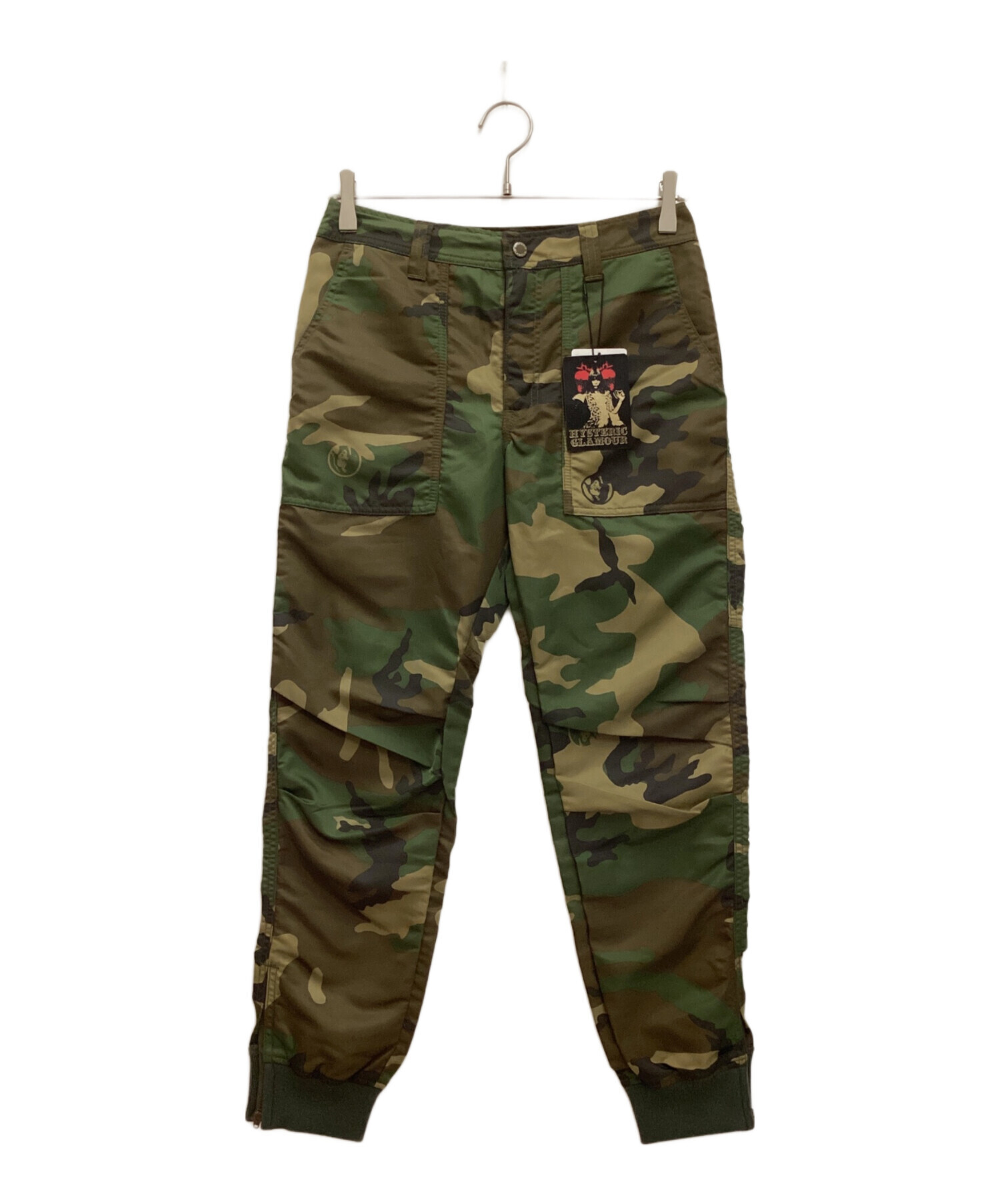 Hysteric Glamour 迷彩柄 カーゴパンツ サイドポケット付き メンズ