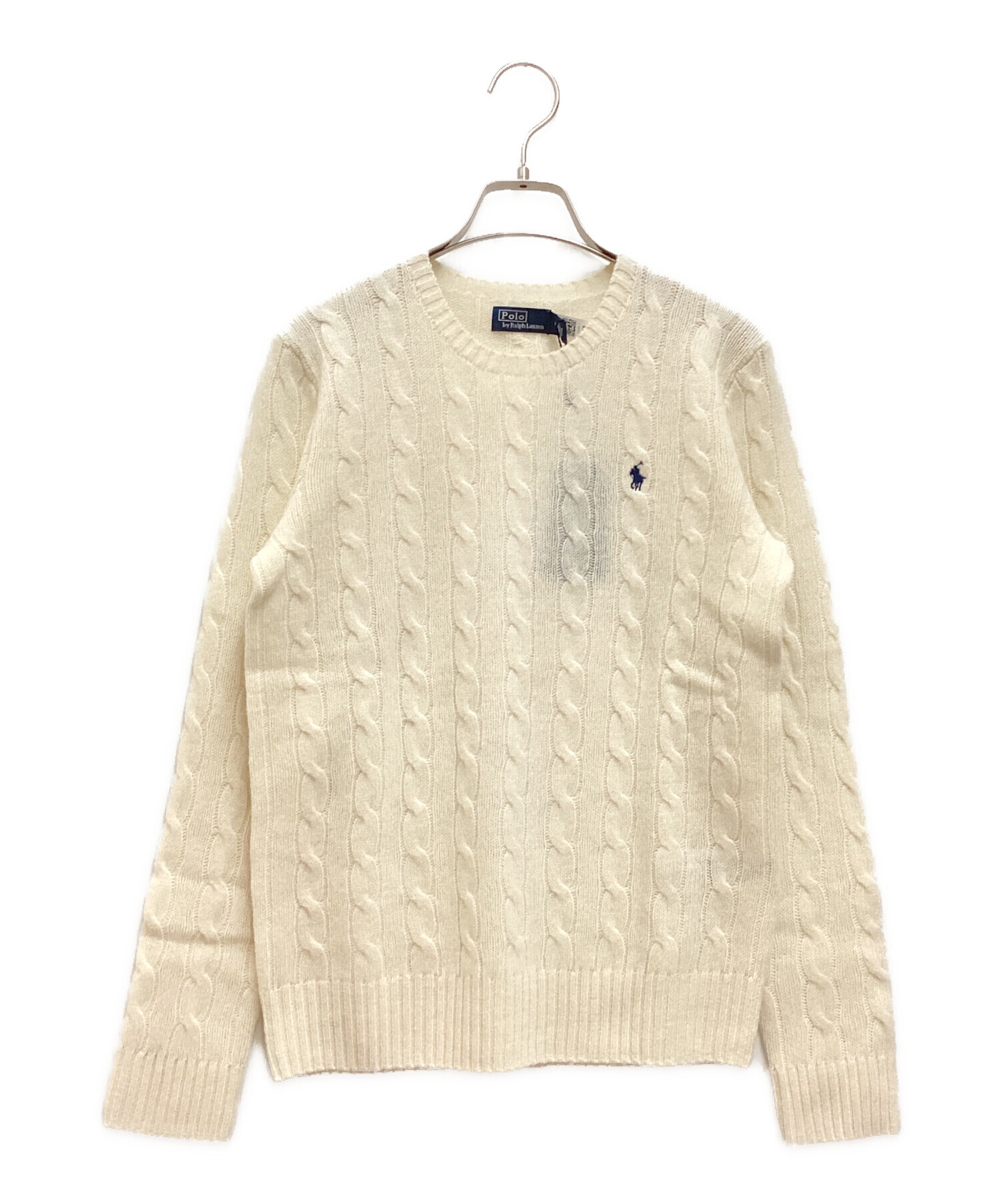 美品 ラルフローレン ケーブルニットセーター ウール カシミヤ S POLO RALPH LAUREN（ポロ・ラルフローレン） セーター ニット ケーブル