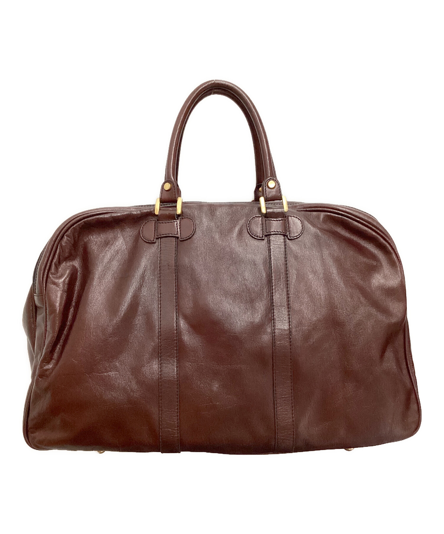 goldpfeil ダークブラウン レザー ボストンバッグ 中古・古着通販】GOLD PFEIL (ゴールドファイル) ボストンバッグ