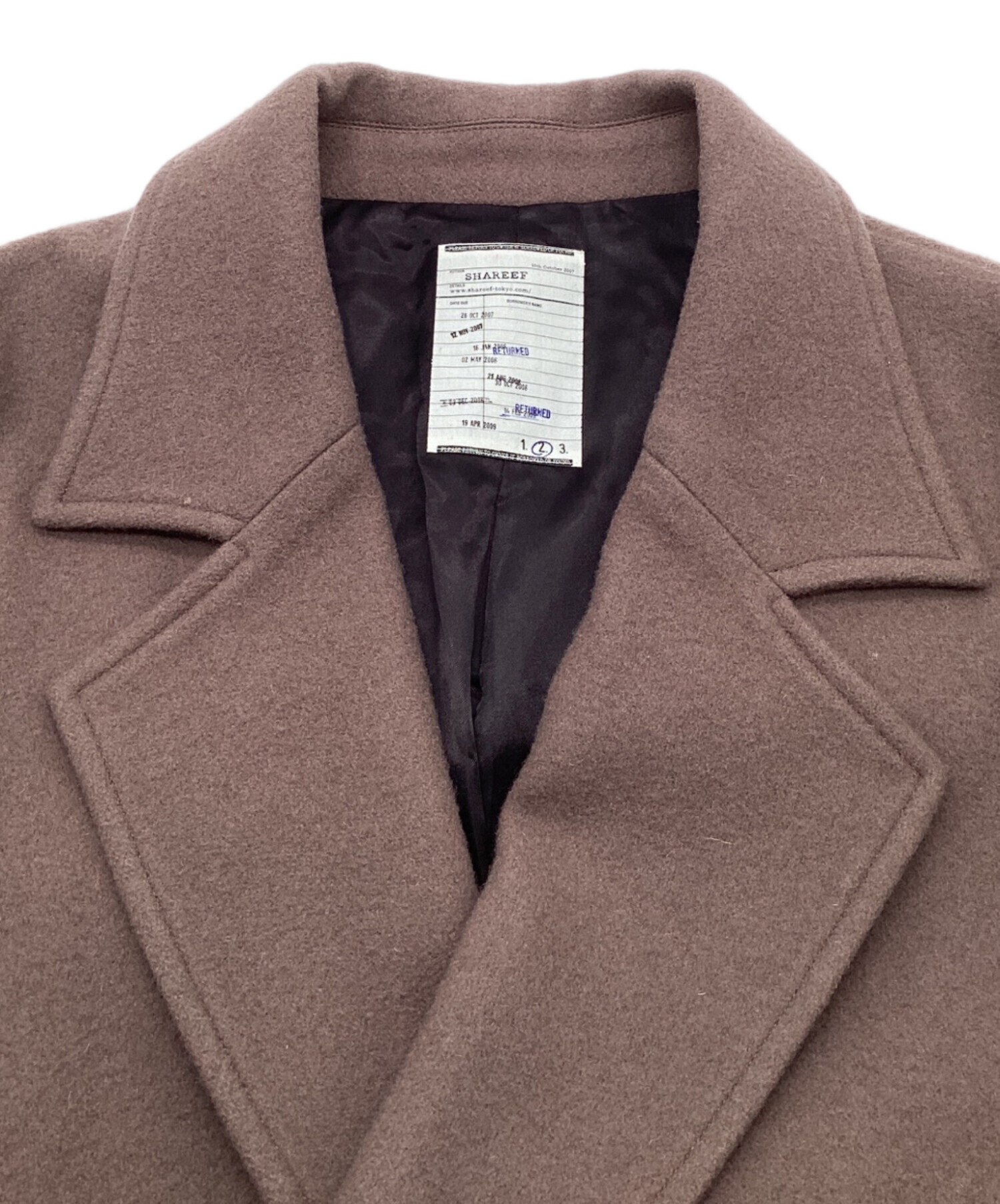 中古・古着通販】SHAREEF (シャリーフ) ウールチェスターコート