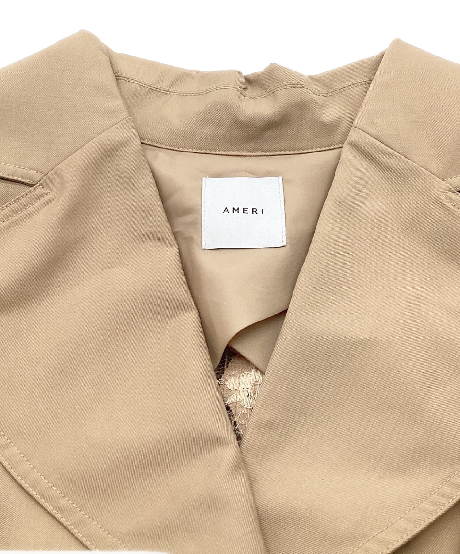 中古・古着通販】AMERI (アメリ) バックレーストレンチコート ベージュ