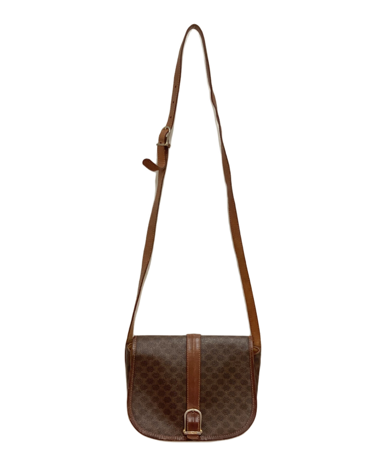 中古・古着通販】CELINE (セリーヌ) マカダムショルダーバッグ クロス