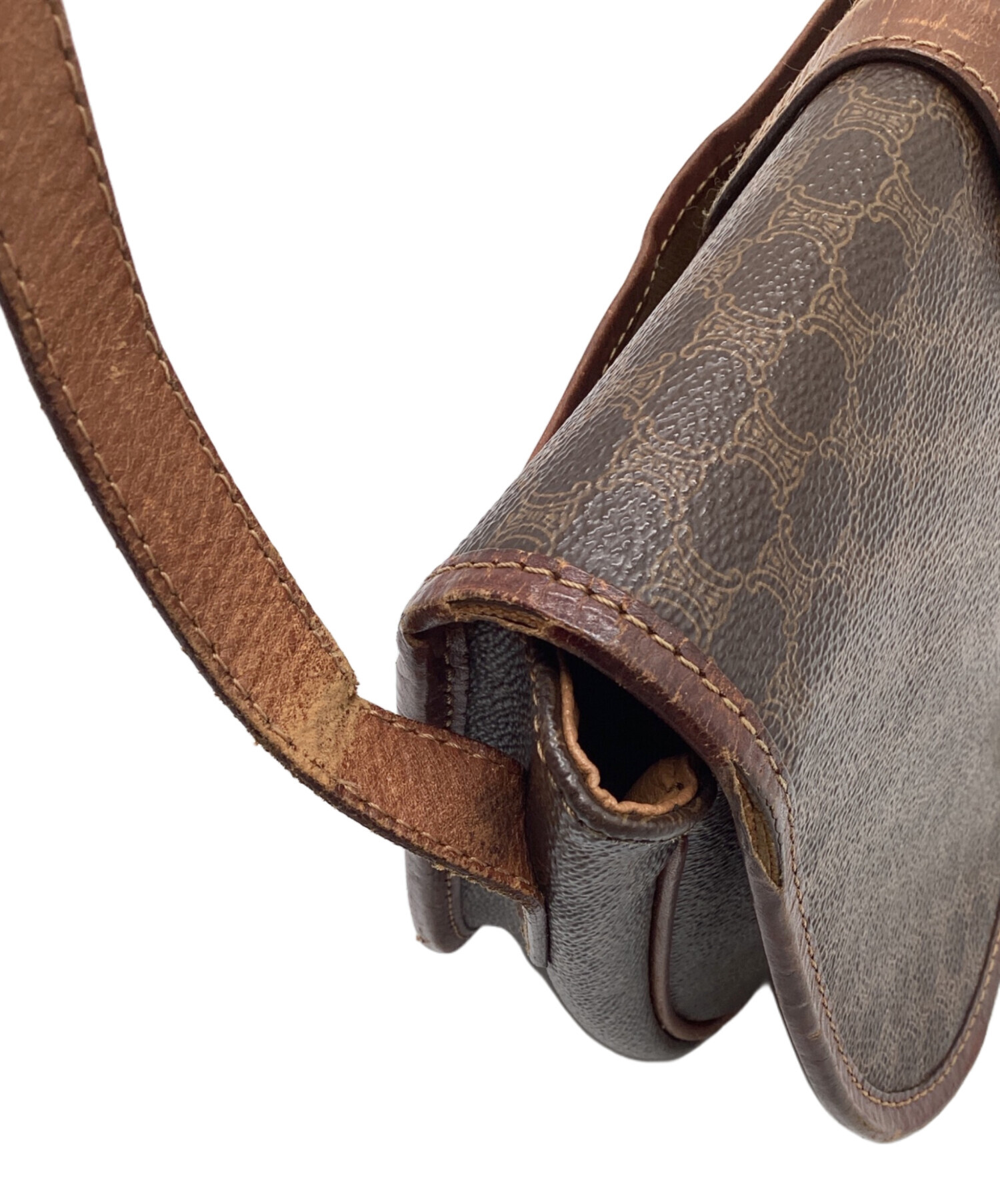 中古・古着通販】CELINE (セリーヌ) マカダムショルダーバッグ クロス 