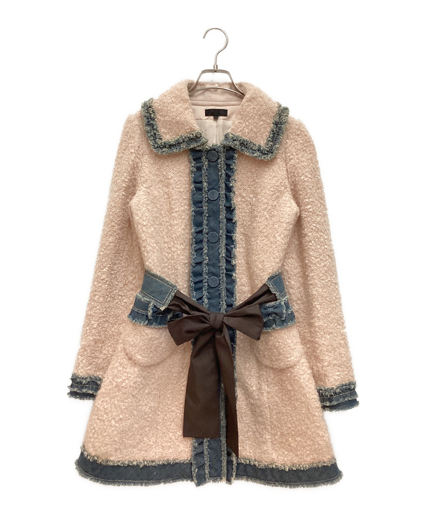 TO BE CHIC トゥービーシック　ダッフルコート 中古・古着通販】TO BE CHIC (トゥービーシック) デニムフリル切替