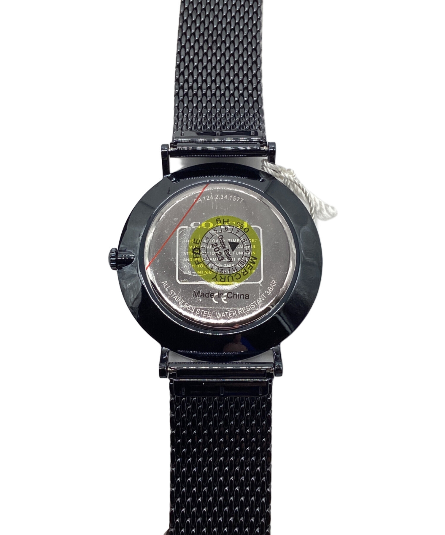 BGAU8040】COACH コ―チ 時計 ブラック ステンレススチール 腕時計 