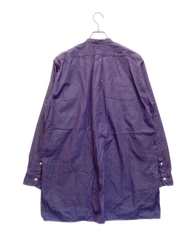 美品＊COMOLI コモリ コットンバンドカラーシャツ 0 パープル系 日本製 中古・古着通販】COMOLI (コモリ) プルオーバーカーゴシャツ バンド